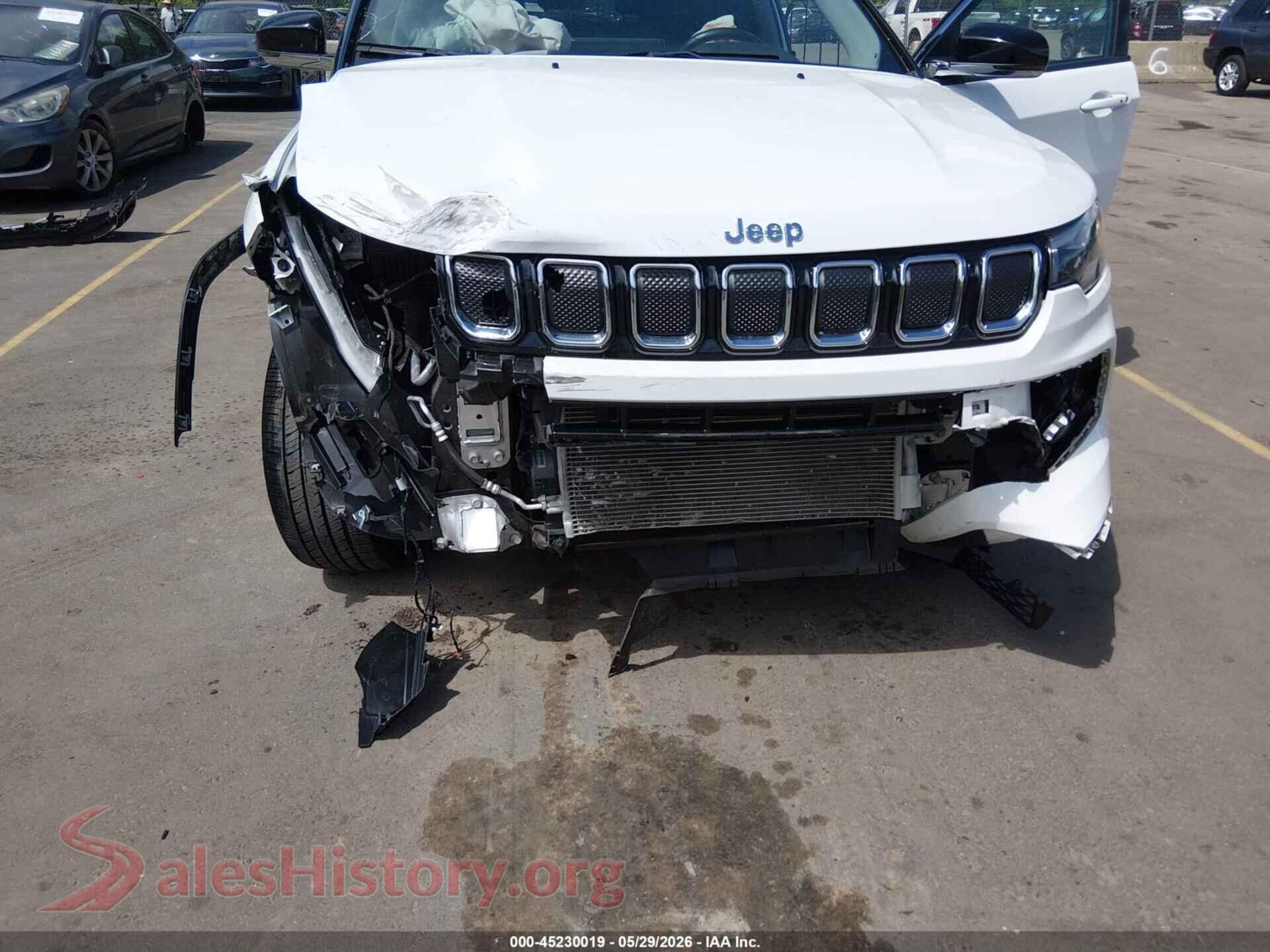 2022 JEEP COMPASS VIN 3C4NJDCB5NT126596, rear passenger side