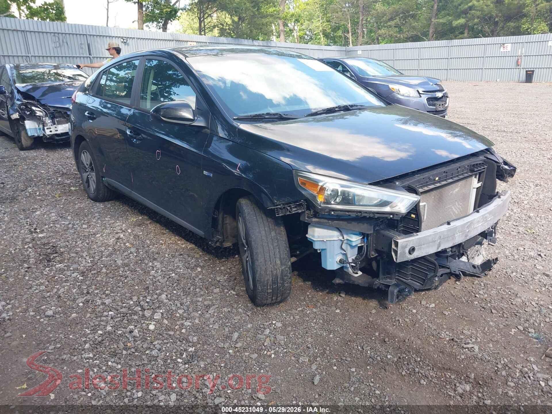 2019 HYUNDAI IONIQ PLUG-IN HYBRID VIN KMHC65LDXKU182630, auction photo