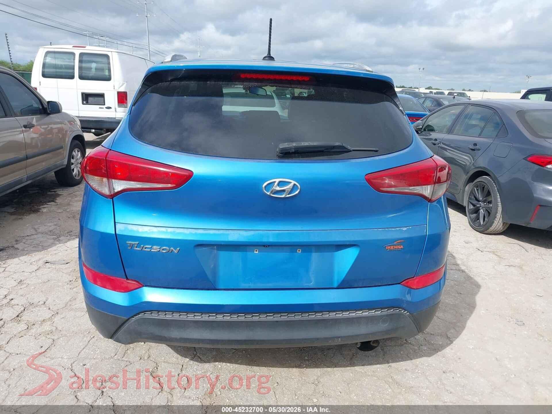 2017 HYUNDAI TUCSON VIN KM8J33A42HU424777, auction photo 16