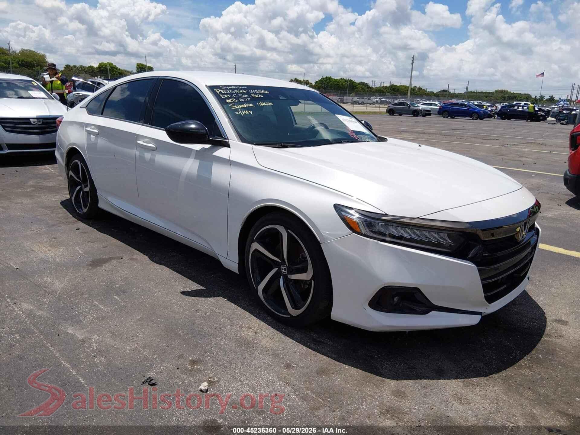 1HGCV1F33MA072253 2021 HONDA ACCORD