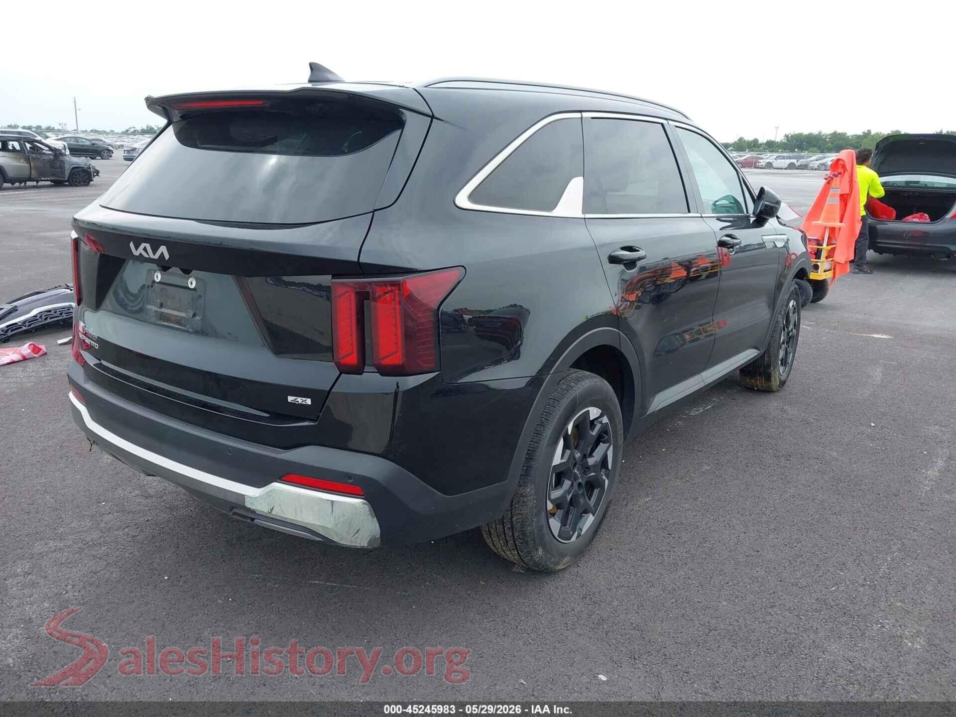 2024 KIA SORENTO VIN 5XYRLDJCXRG262341, rear driver side