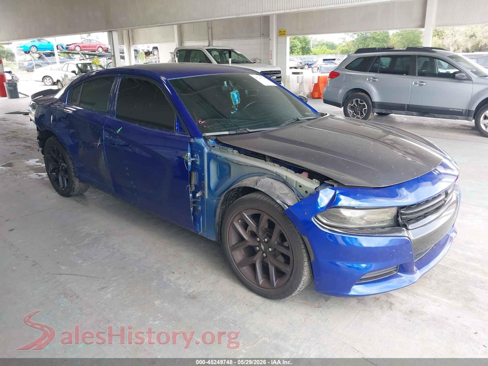2020 DODGE CHARGER VIN 2C3CDXBG0LH193310, auction photo