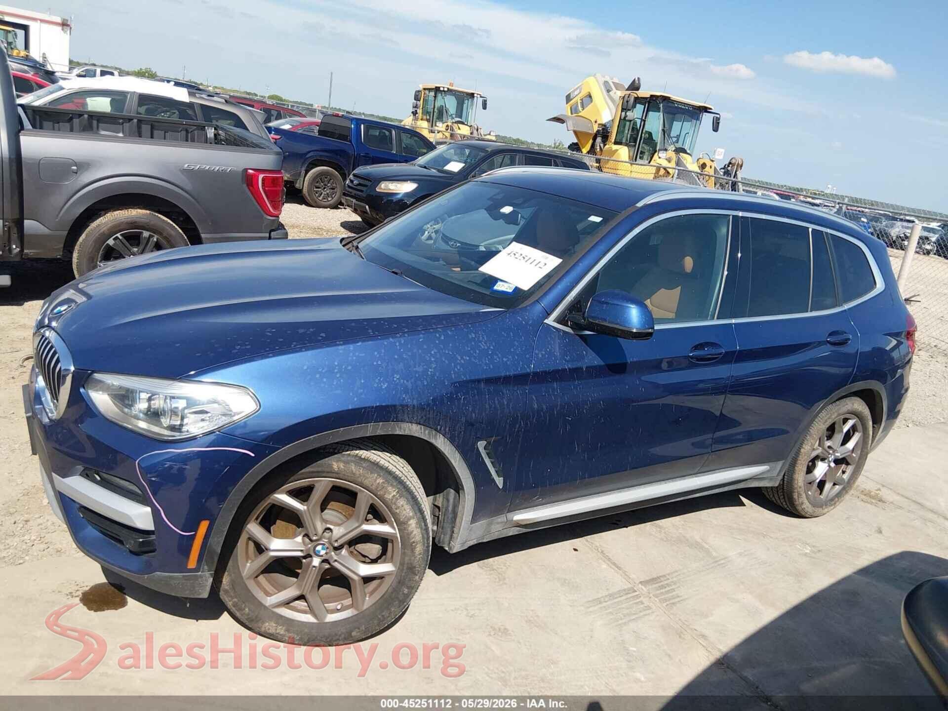 2020 BMW X3 VIN 5UXTY5C05LLT34475, auction photo 14