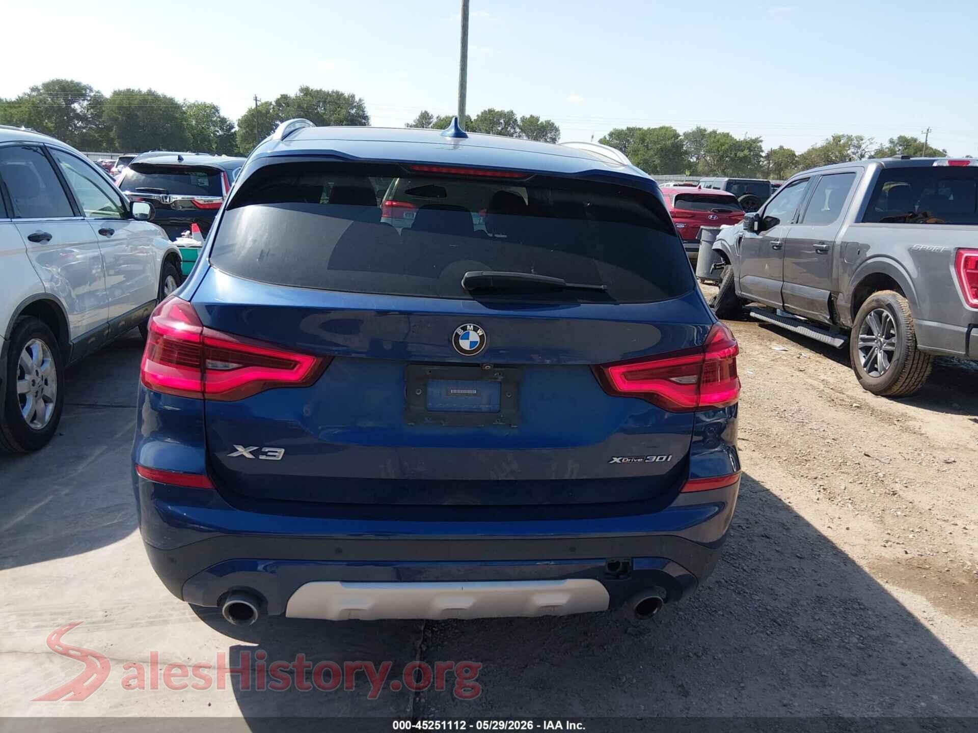 2020 BMW X3 VIN 5UXTY5C05LLT34475, auction photo 16