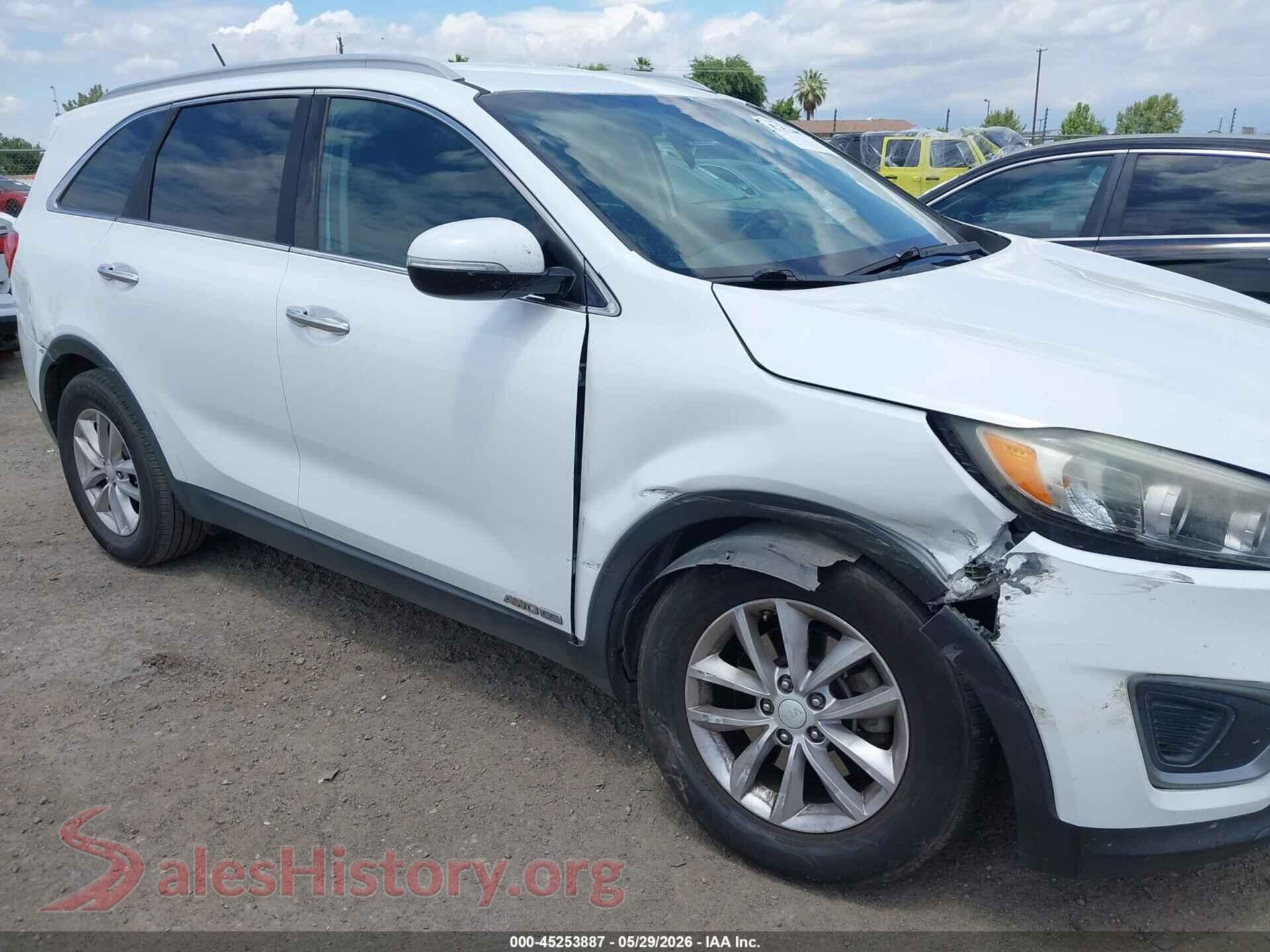 2017 KIA SORENTO VIN 5XYPGDA59HG195405, rear passenger side