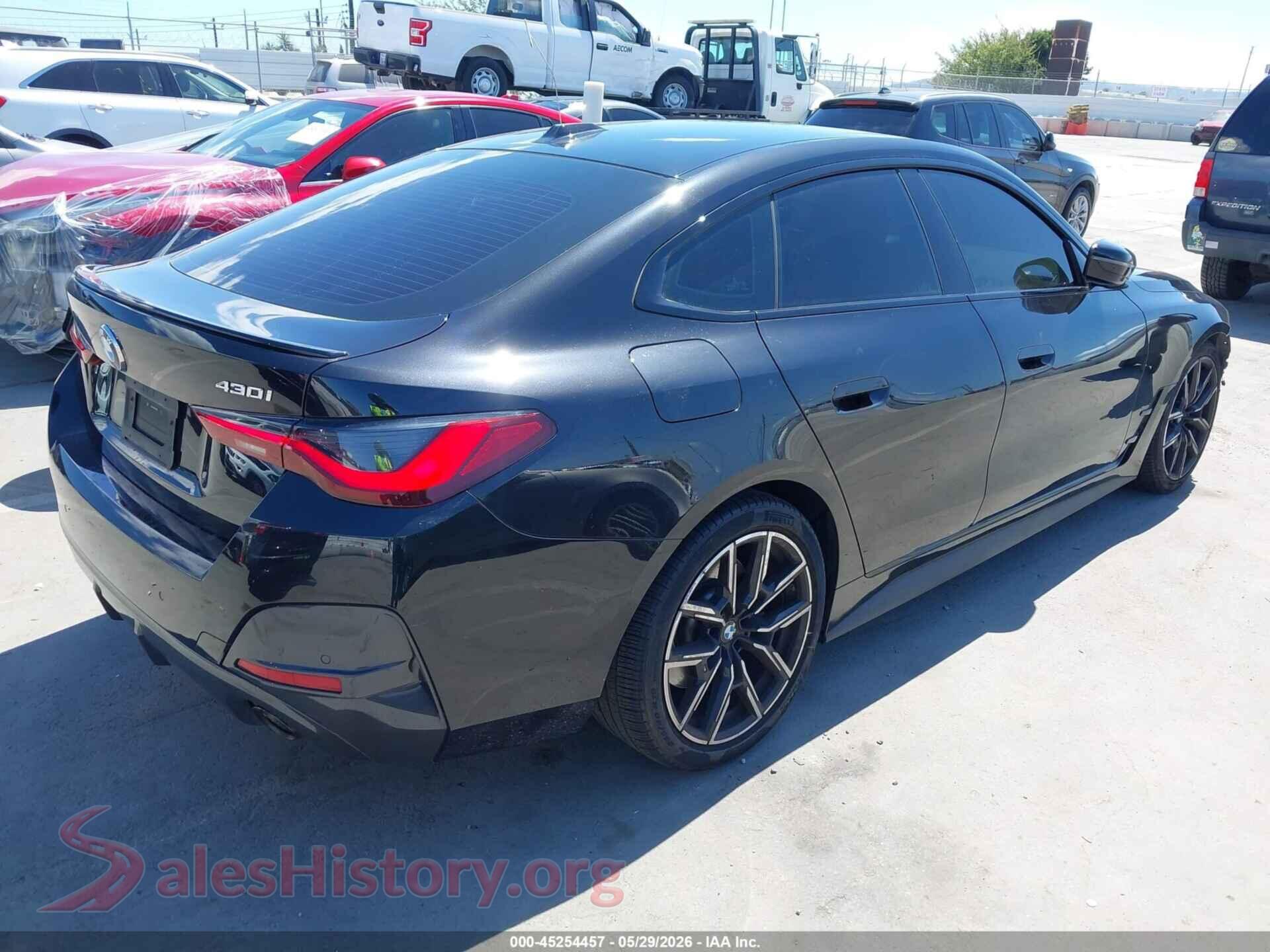 2024 BMW 430I GRAN COUPE VIN WBA63AV02RFT49457, rear driver side
