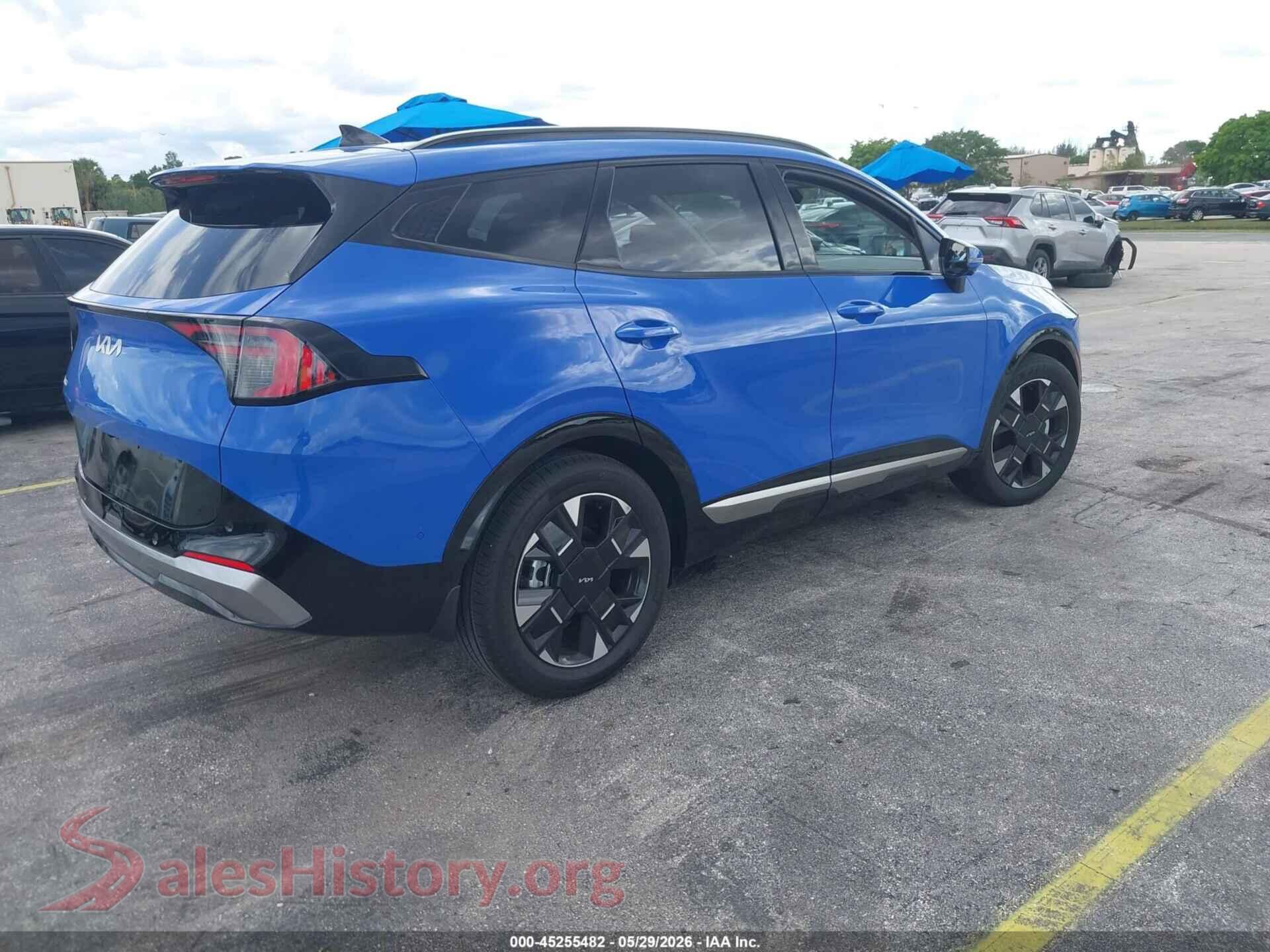 2026 KIA SPORTAGE VIN 5XYK53DF3TG382078, rear driver side
