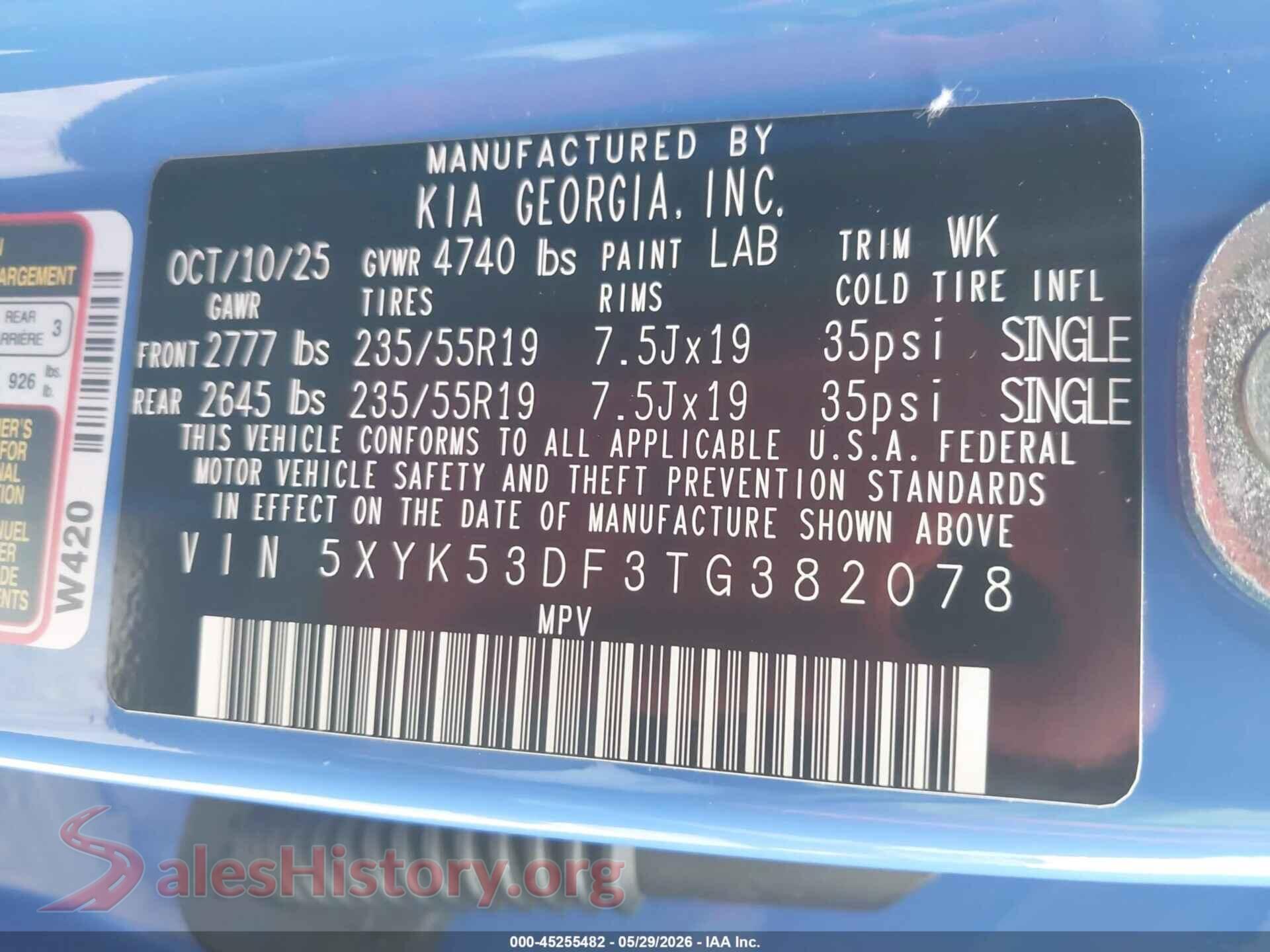 2026 KIA SPORTAGE VIN 5XYK53DF3TG382078, engine bay