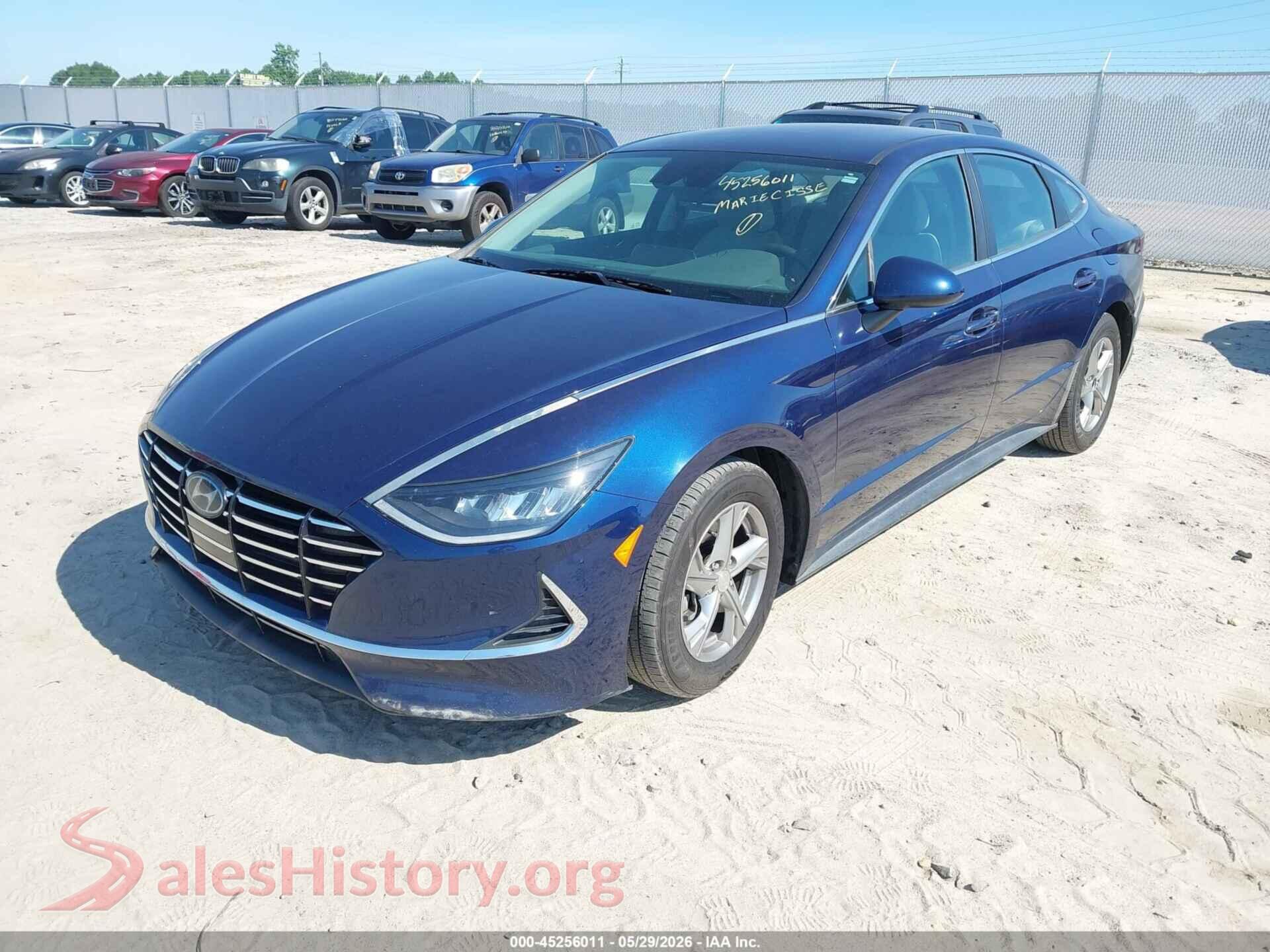 2020 HYUNDAI SONATA VIN 5NPEG4JA3LH001604, front view
