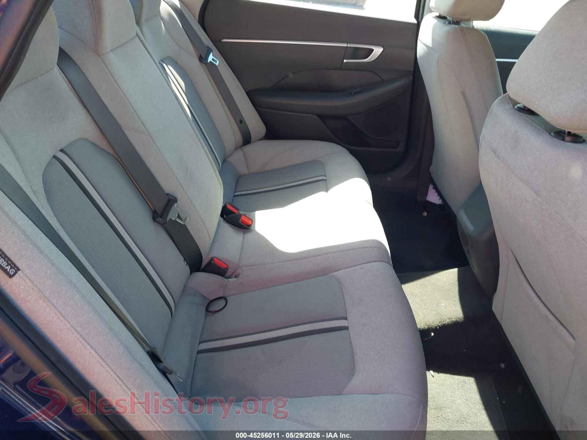 2020 HYUNDAI SONATA VIN 5NPEG4JA3LH001604, front passenger side
