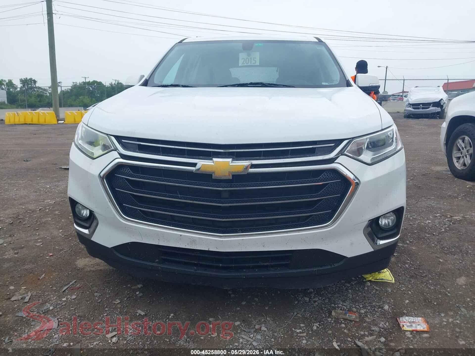 2019 CHEVROLET TRAVERSE VIN 1GNERMKW0KJ242666, damage close-up