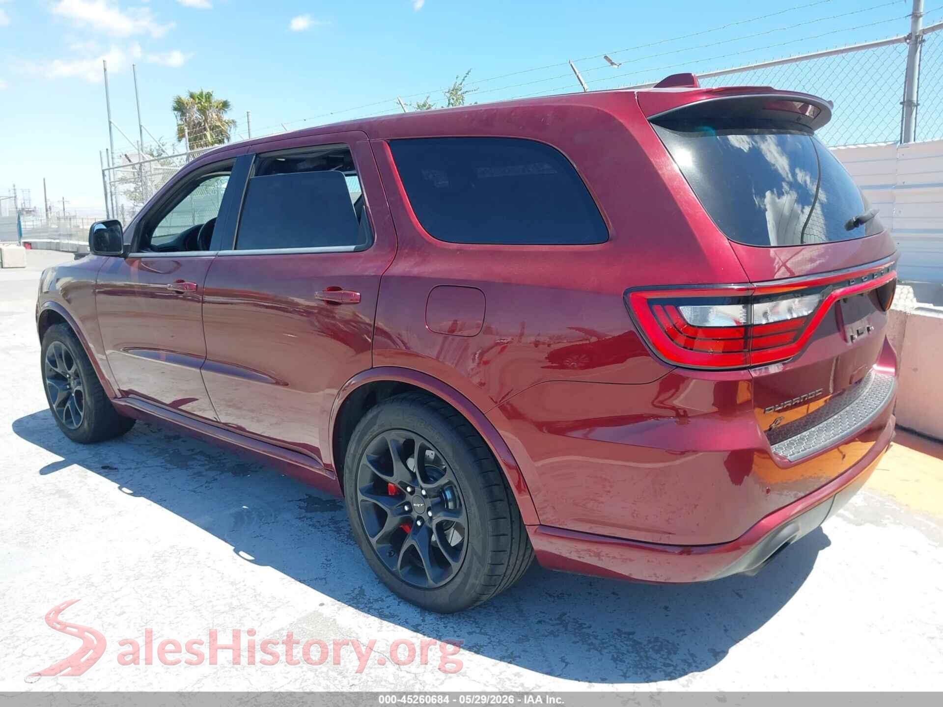 2021 DODGE DURANGO VIN 1C4SDJGJXMC574093, driver side view