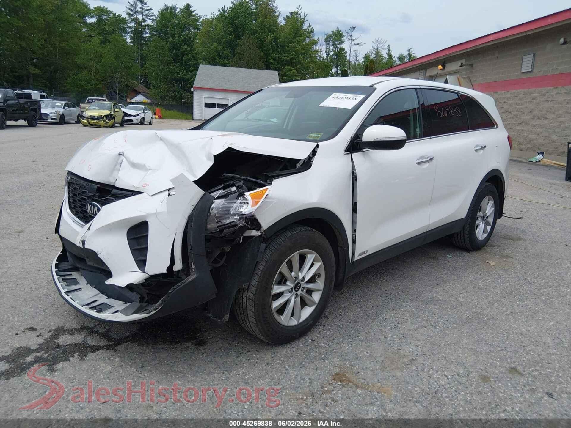 2019 KIA SORENTO VIN 5XYPGDA50KG446125, front view