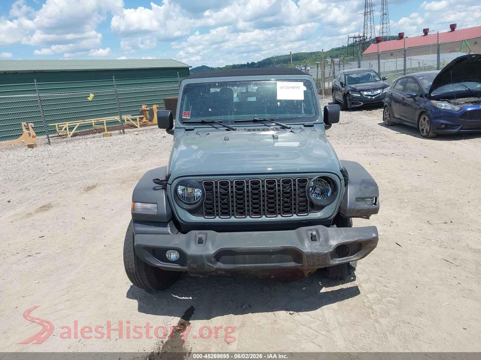 2024 JEEP WRANGLER VIN 1C4PJXAG5RW281920, damage close-up