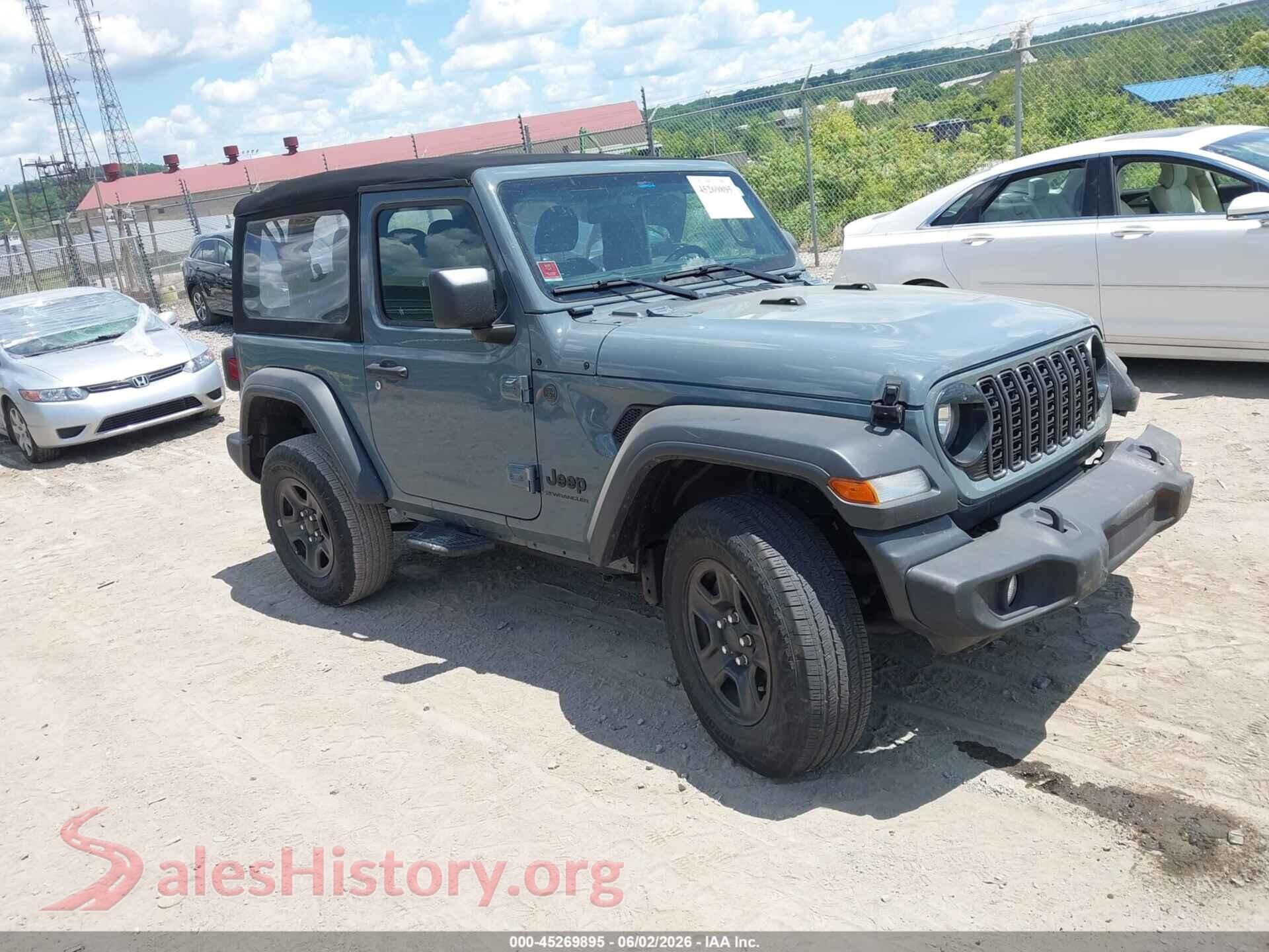 2024 JEEP WRANGLER VIN 1C4PJXAG5RW281920, auction photo