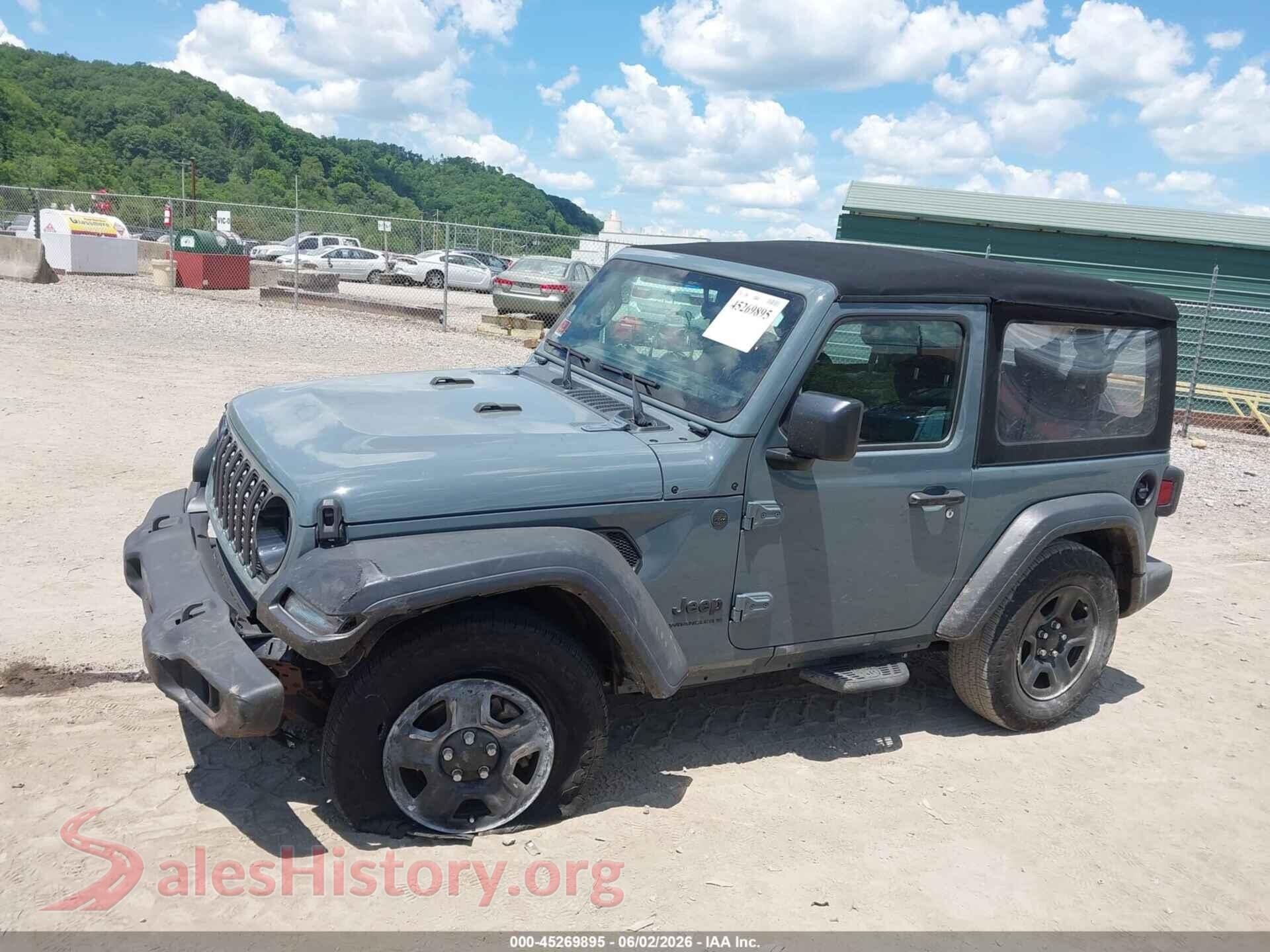 2024 JEEP WRANGLER VIN 1C4PJXAG5RW281920, auction photo 14