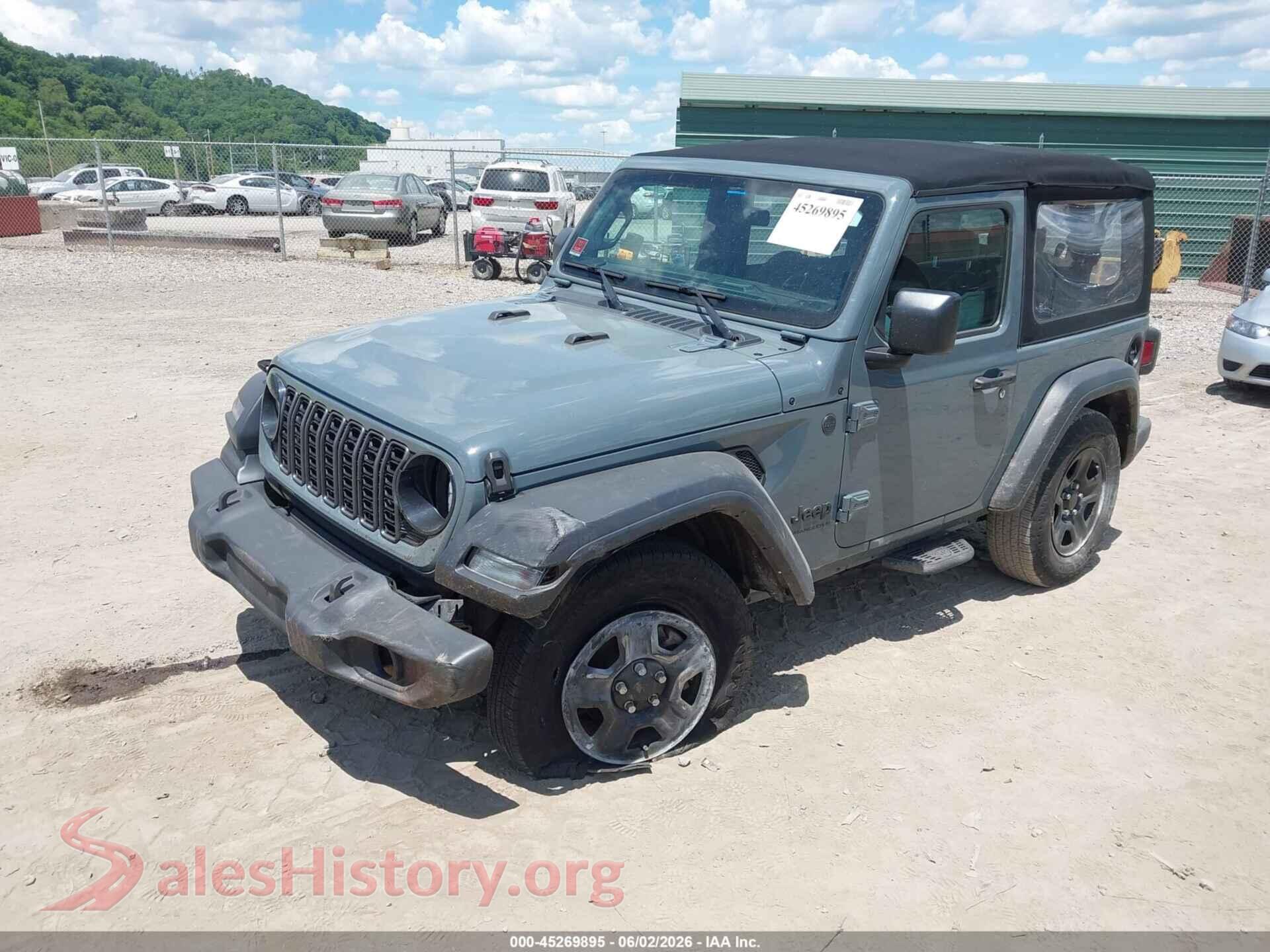 2024 JEEP WRANGLER VIN 1C4PJXAG5RW281920, front view