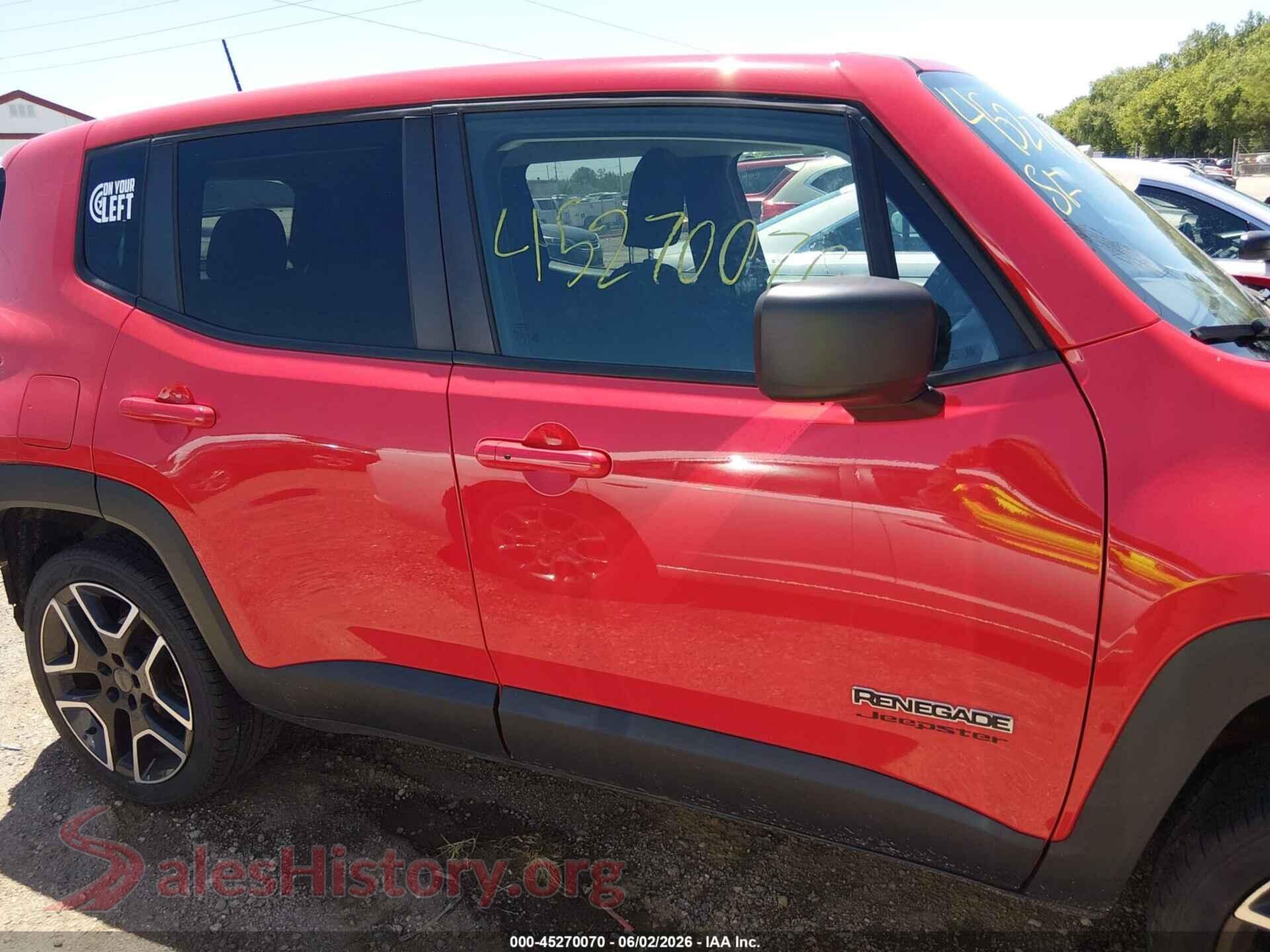 2021 JEEP RENEGADE VIN ZACNJDAB5MPM53263, auction photo 13