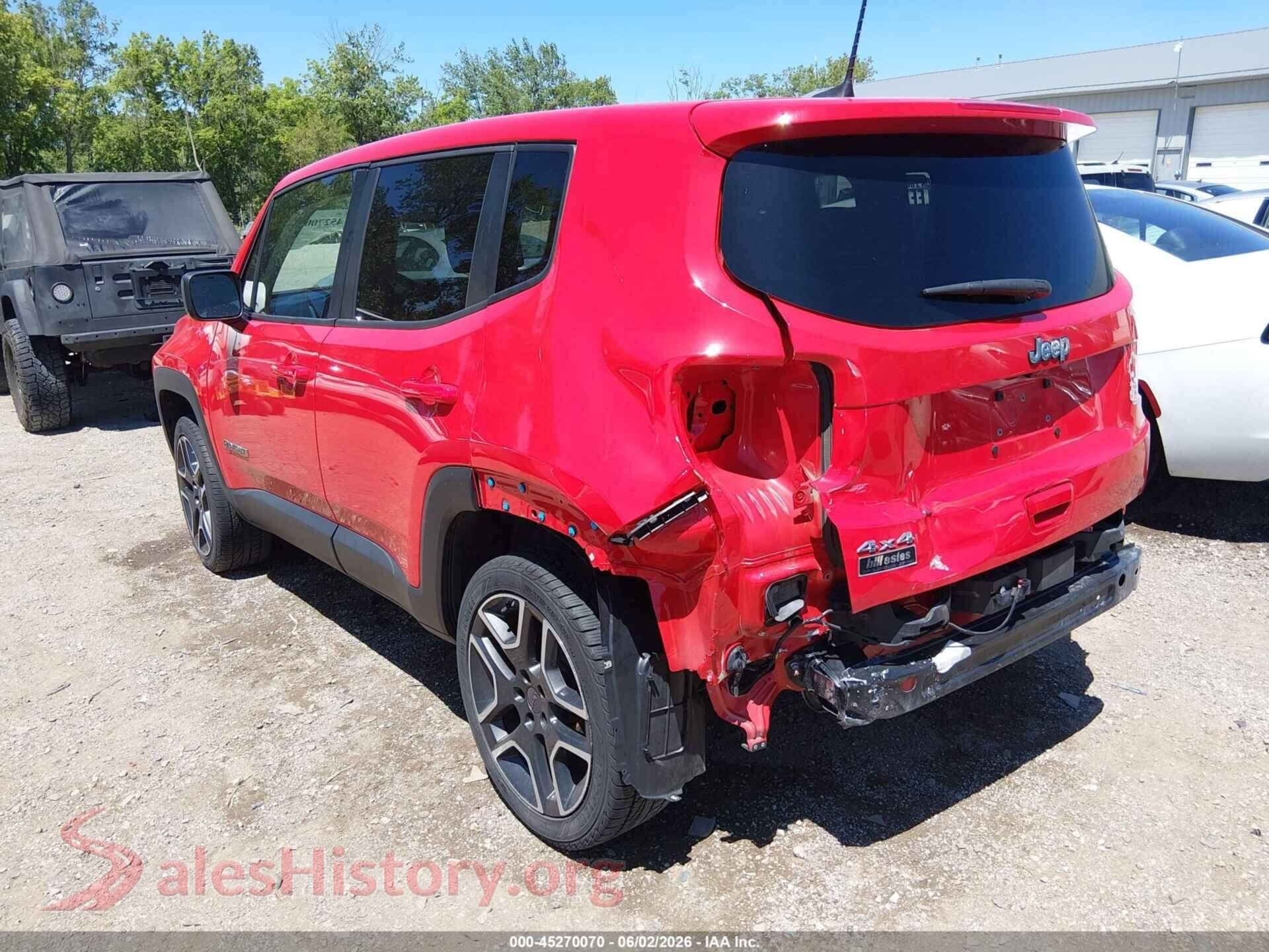 2021 JEEP RENEGADE VIN ZACNJDAB5MPM53263, driver side view