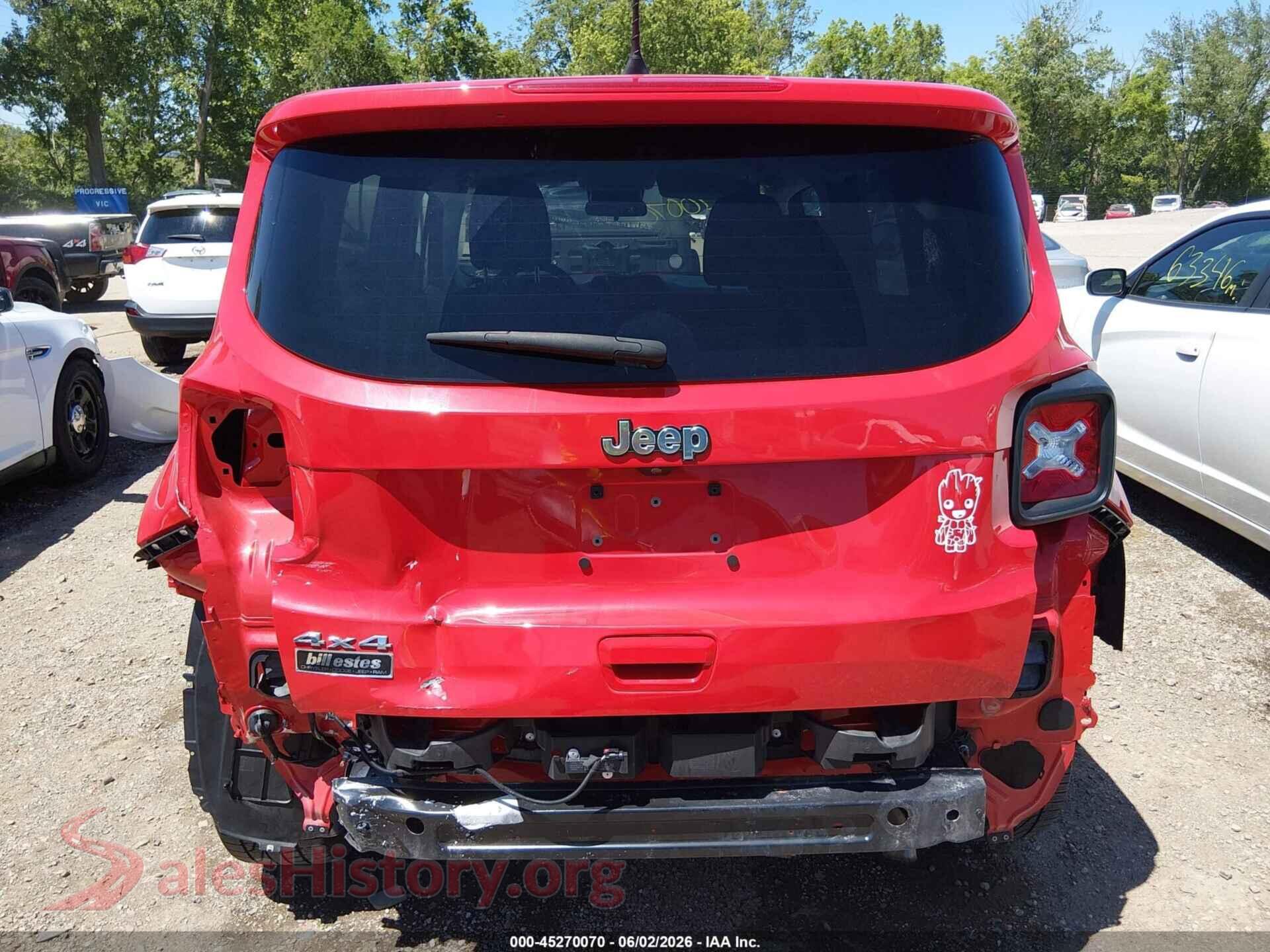 2021 JEEP RENEGADE VIN ZACNJDAB5MPM53263, auction photo 16