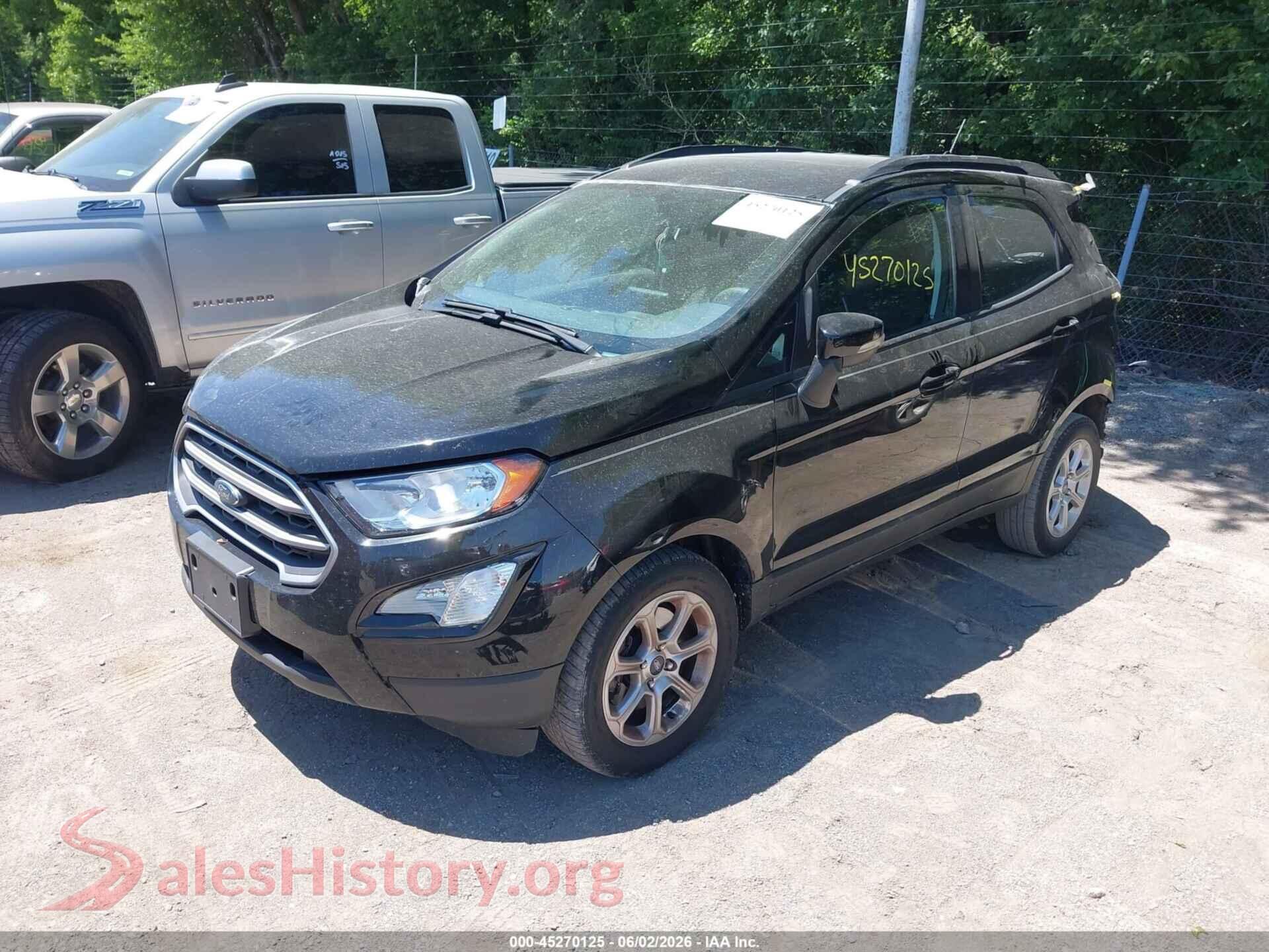 2021 FORD ECOSPORT VIN MAJ3S2GE1MC422535, front view