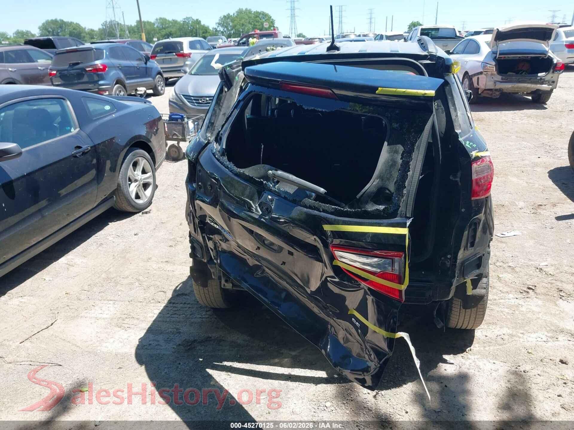 2021 FORD ECOSPORT VIN MAJ3S2GE1MC422535, rear passenger side