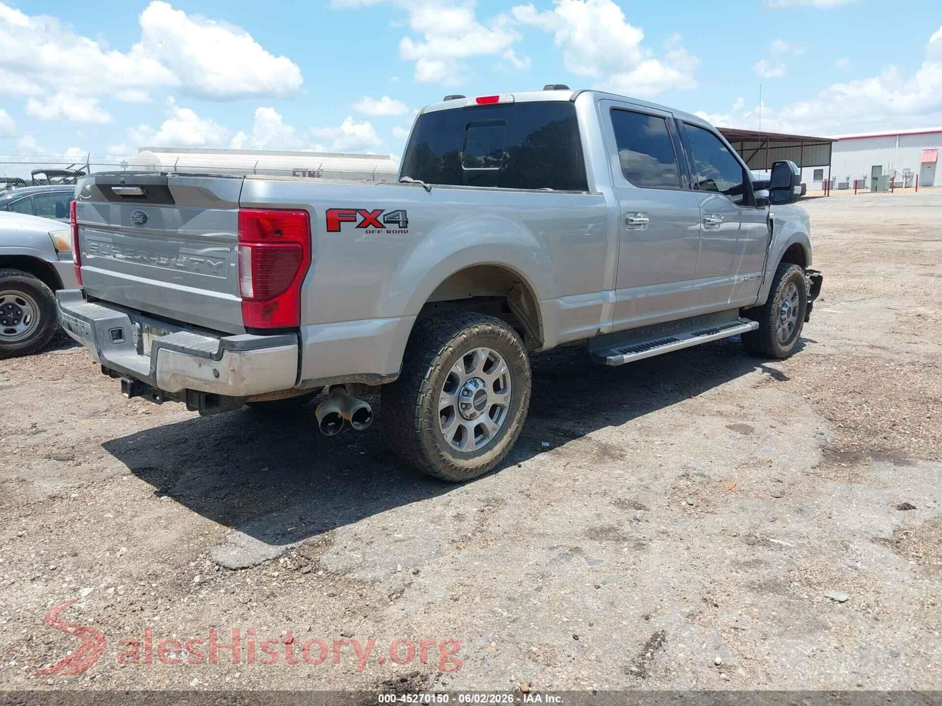 2020 FORD F-250 VIN 1FT7W2BT4LEC15968, rear driver side