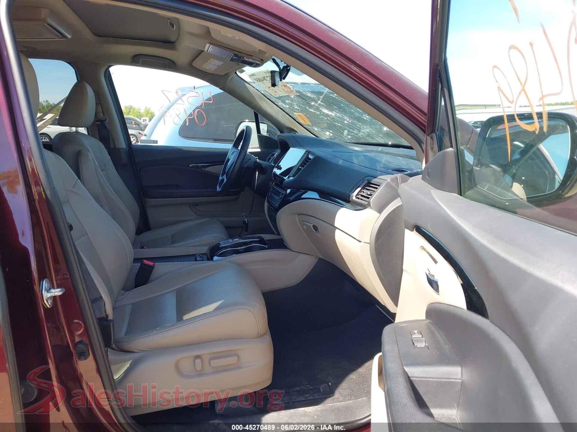 2021 HONDA PILOT VIN 5FNYF6H09MB025348, rear view