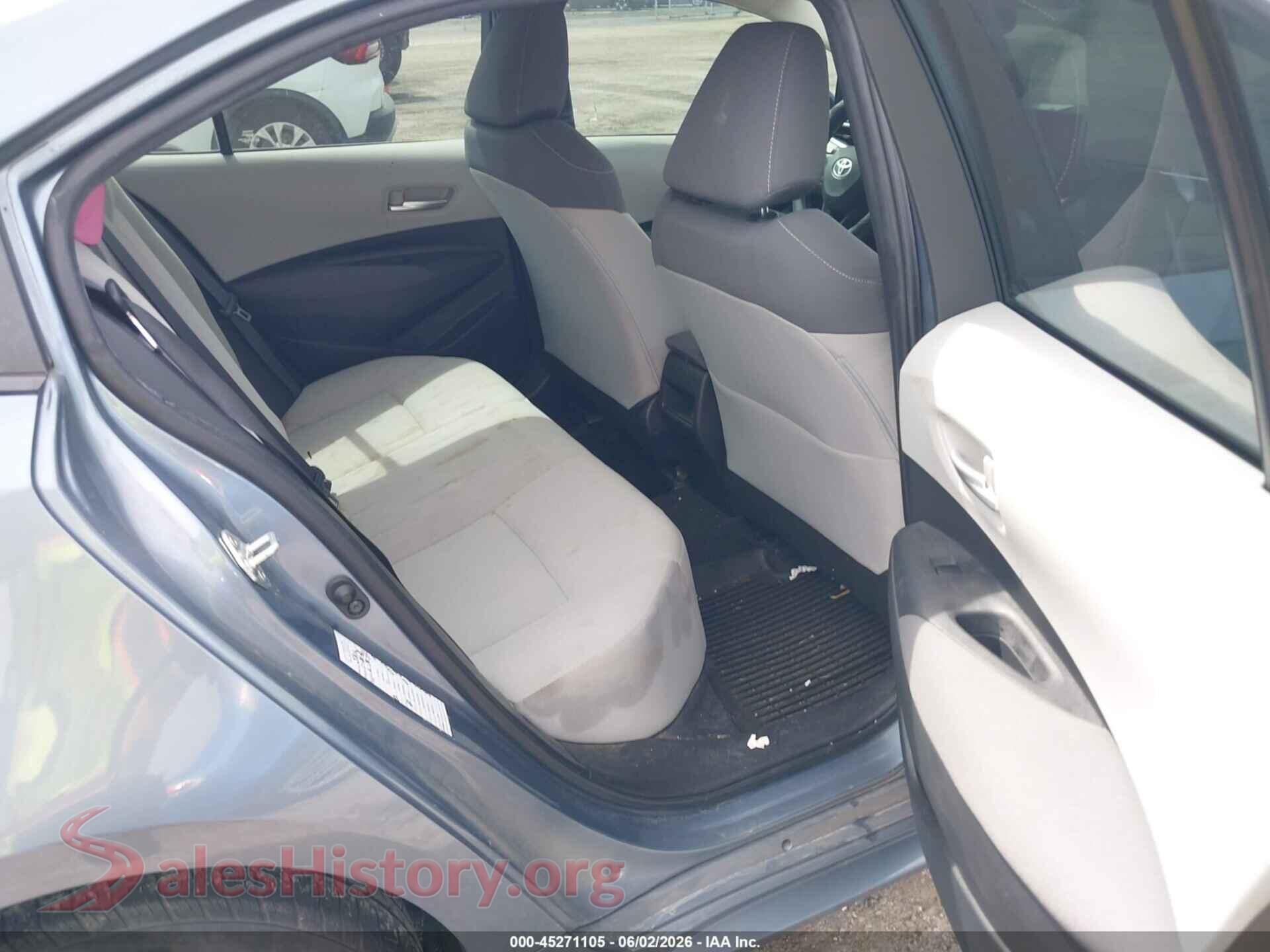 2021 TOYOTA COROLLA VIN 5YFEPMAE4MP206968, front passenger side