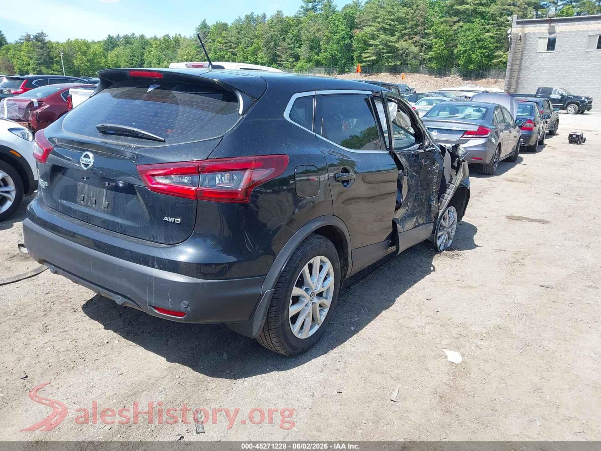 2022 NISSAN ROGUE SPORT VIN JN1BJ1AW5NW683304, rear driver side