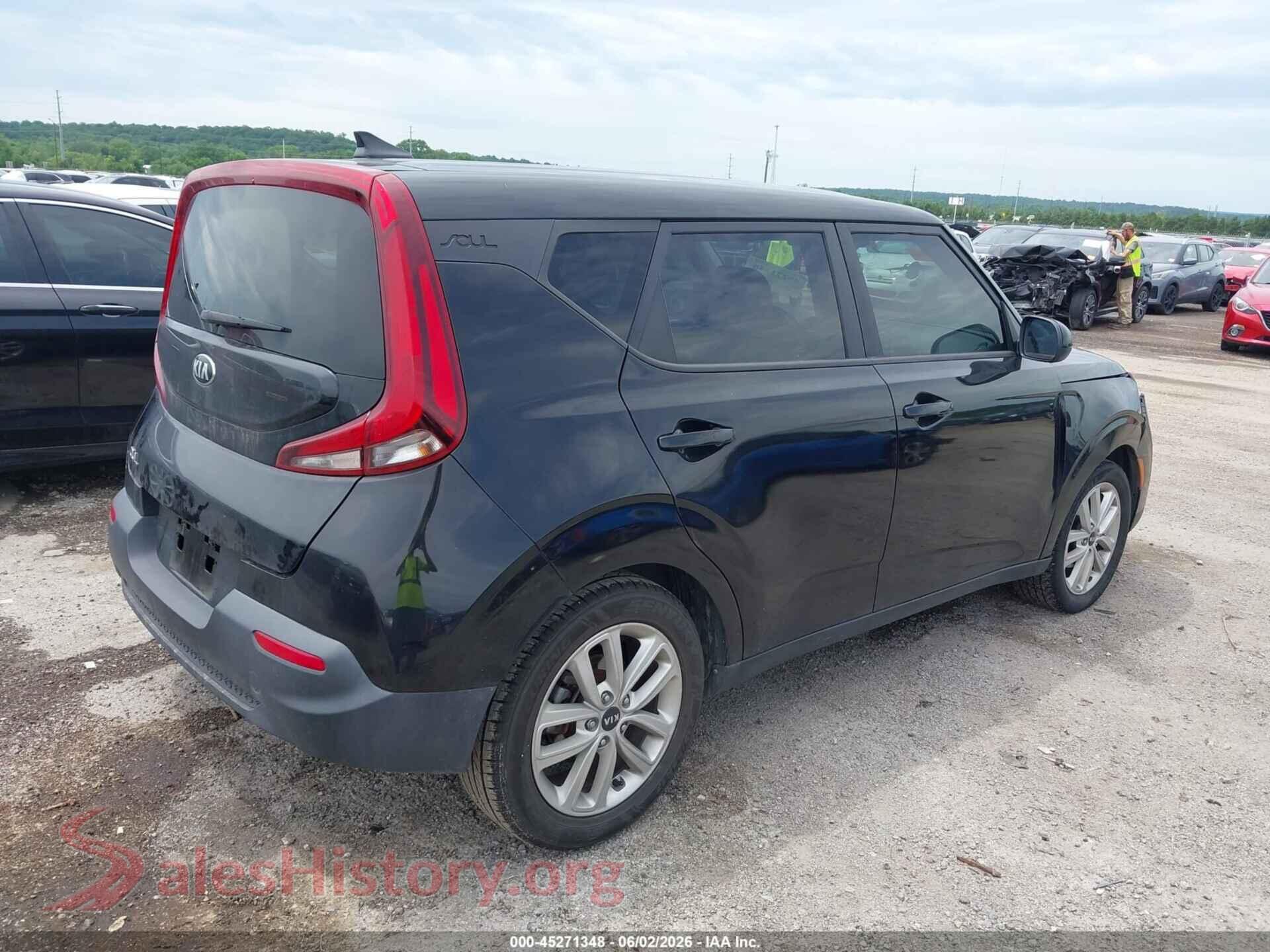 2020 KIA SOUL VIN KNDJ23AU0L7707760, rear driver side