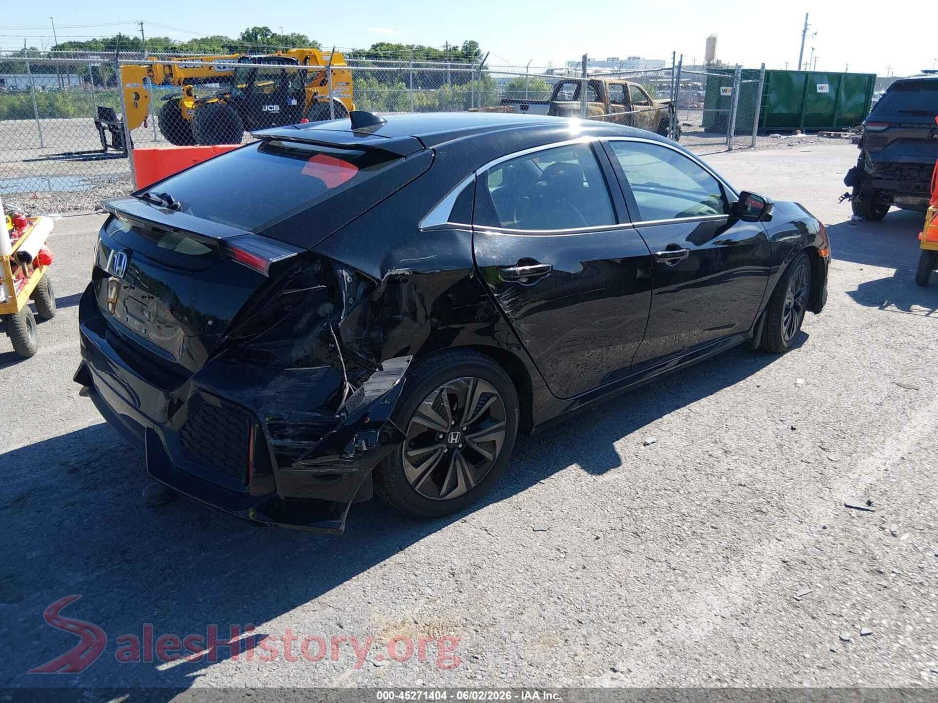 2019 HONDA CIVIC VIN SHHFK7H85KU203296, rear driver side