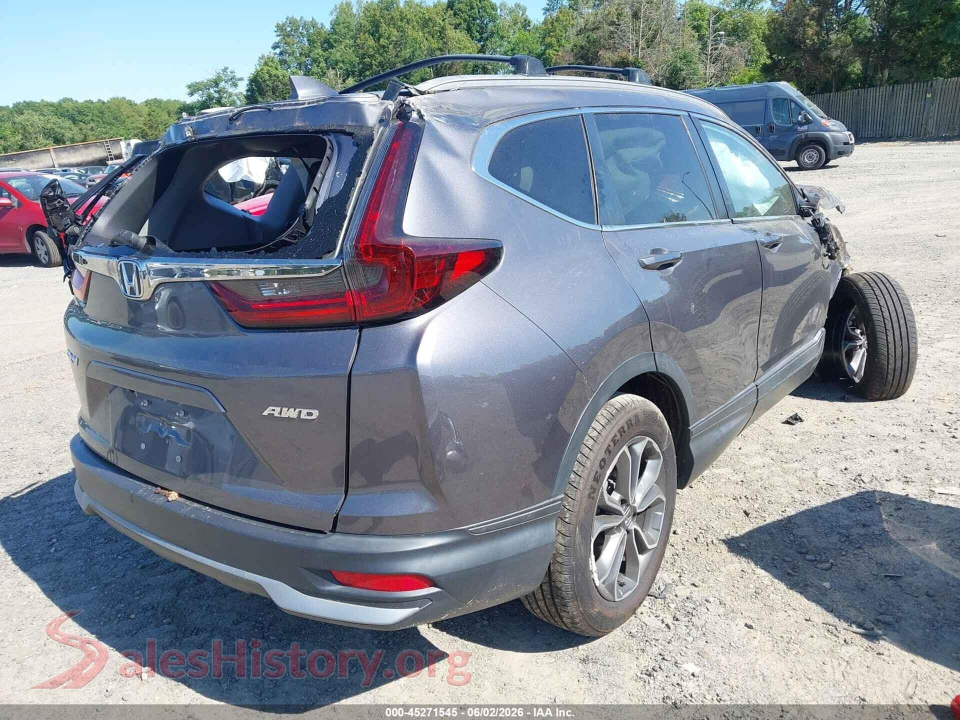 2021 HONDA CR-V VIN 2HKRW2H85MH659650, rear driver side