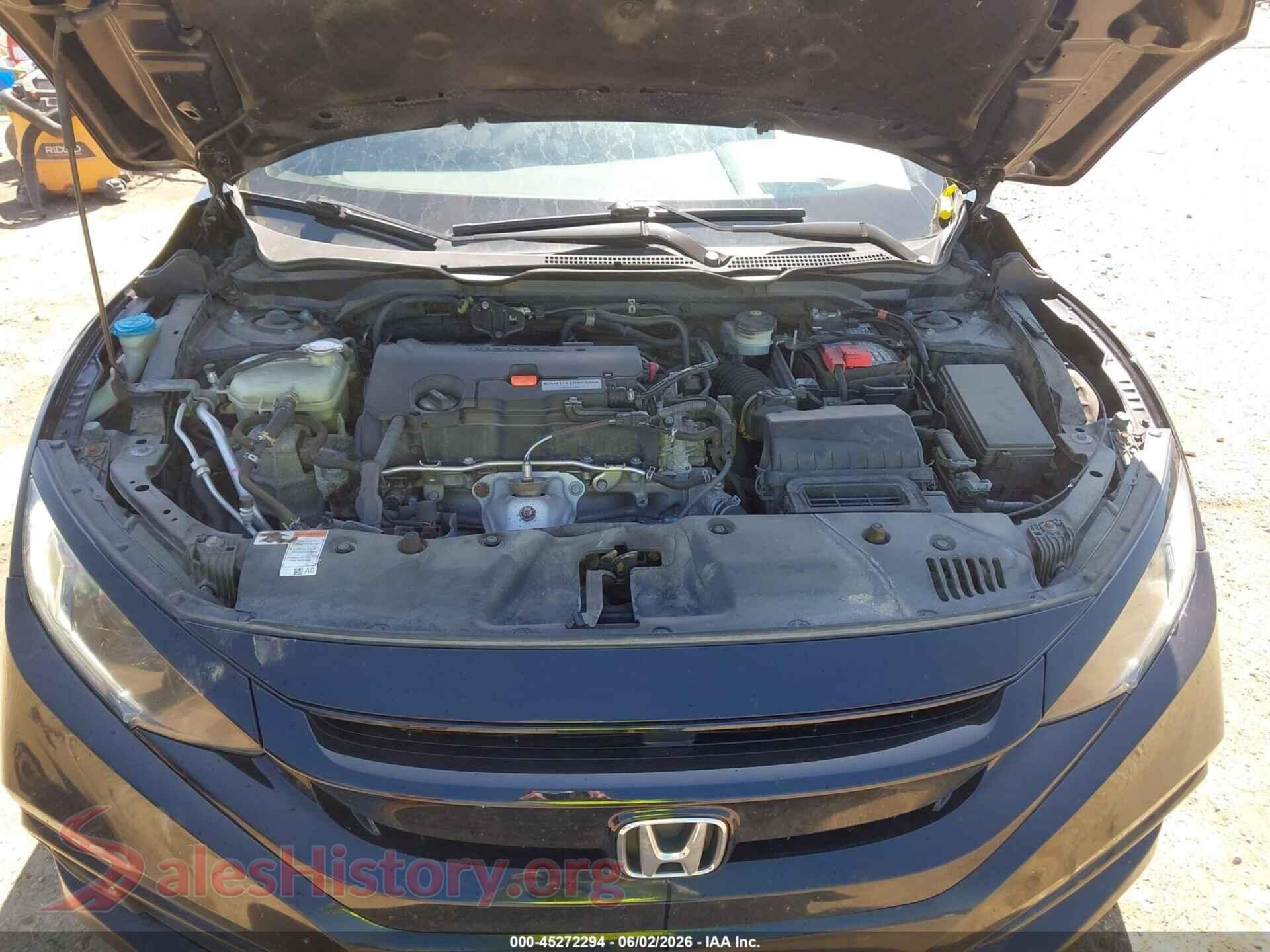 2020 HONDA CIVIC VIN 19XFC2F89LE025386, interior dashboard
