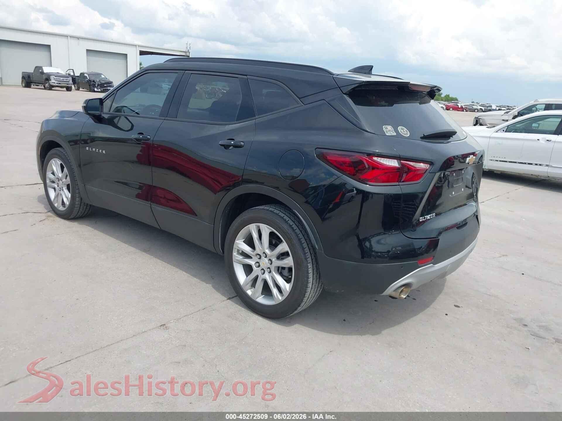 2020 CHEVROLET BLAZER VIN 3GNKBDRS9LS727916, driver side view
