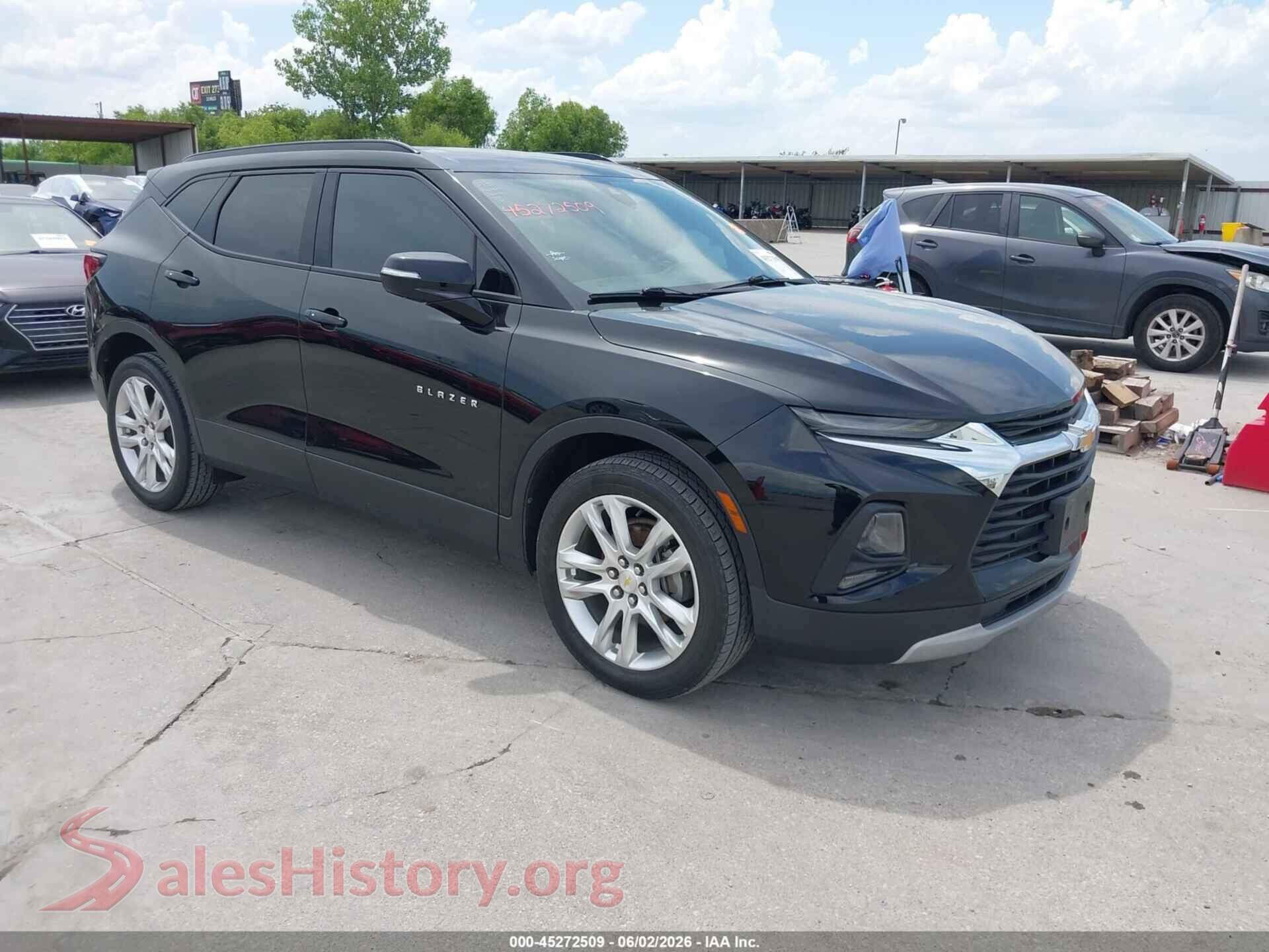 2020 CHEVROLET BLAZER VIN 3GNKBDRS9LS727916, auction photo