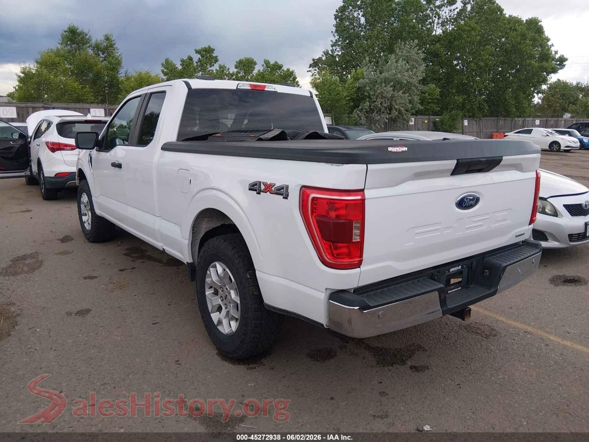 2022 FORD F-150 VIN 1FTEX1EP2NKF30737, driver side view