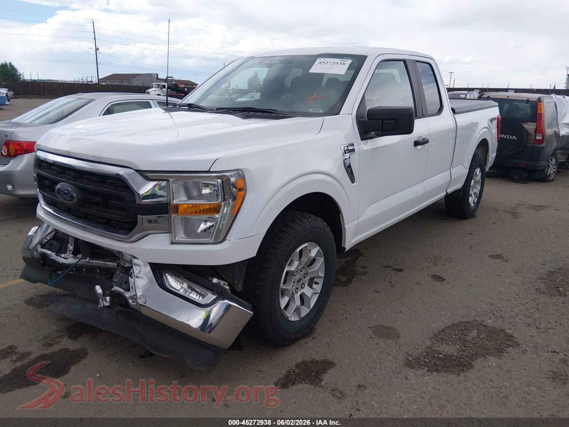 2022 FORD F-150 VIN 1FTEX1EP2NKF30737, front view
