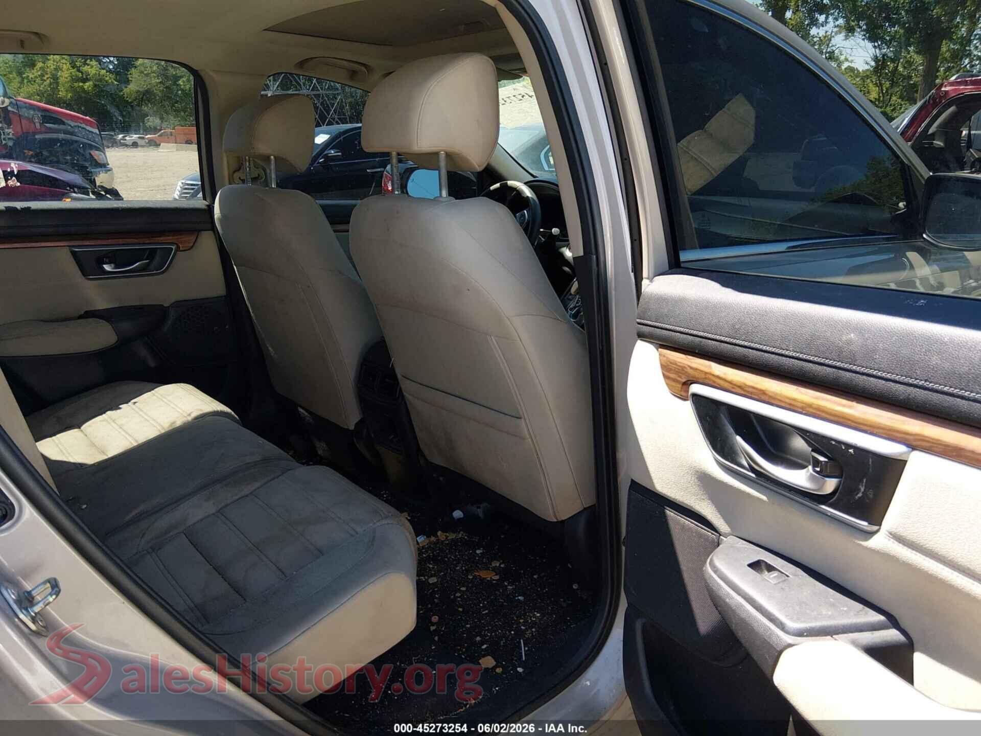 2017 HONDA CR-V VIN 5J6RW2H54HL077752, front passenger side