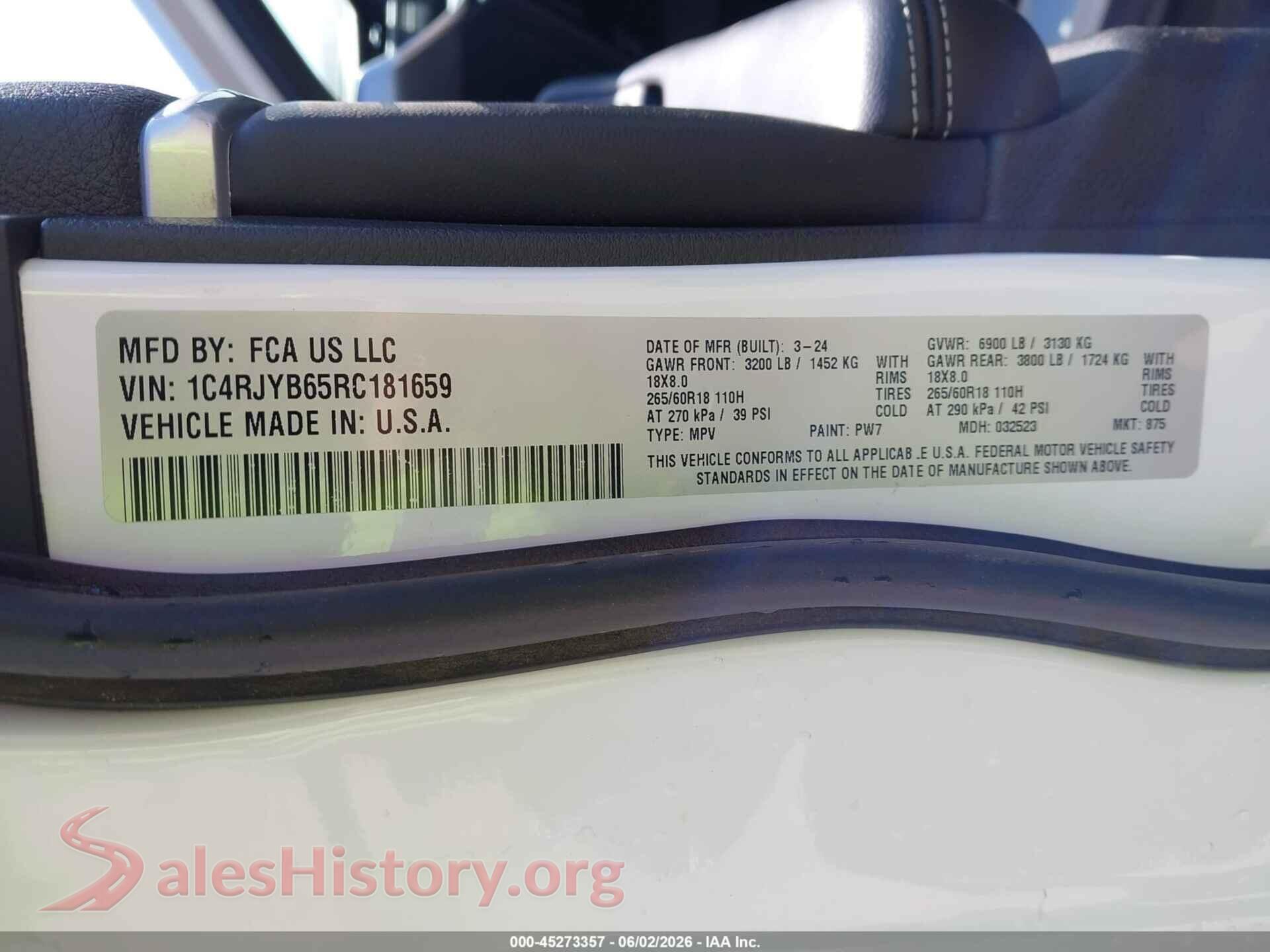 2024 JEEP GRAND CHEROKEE 4XE VIN 1C4RJYB65RC181659, engine bay