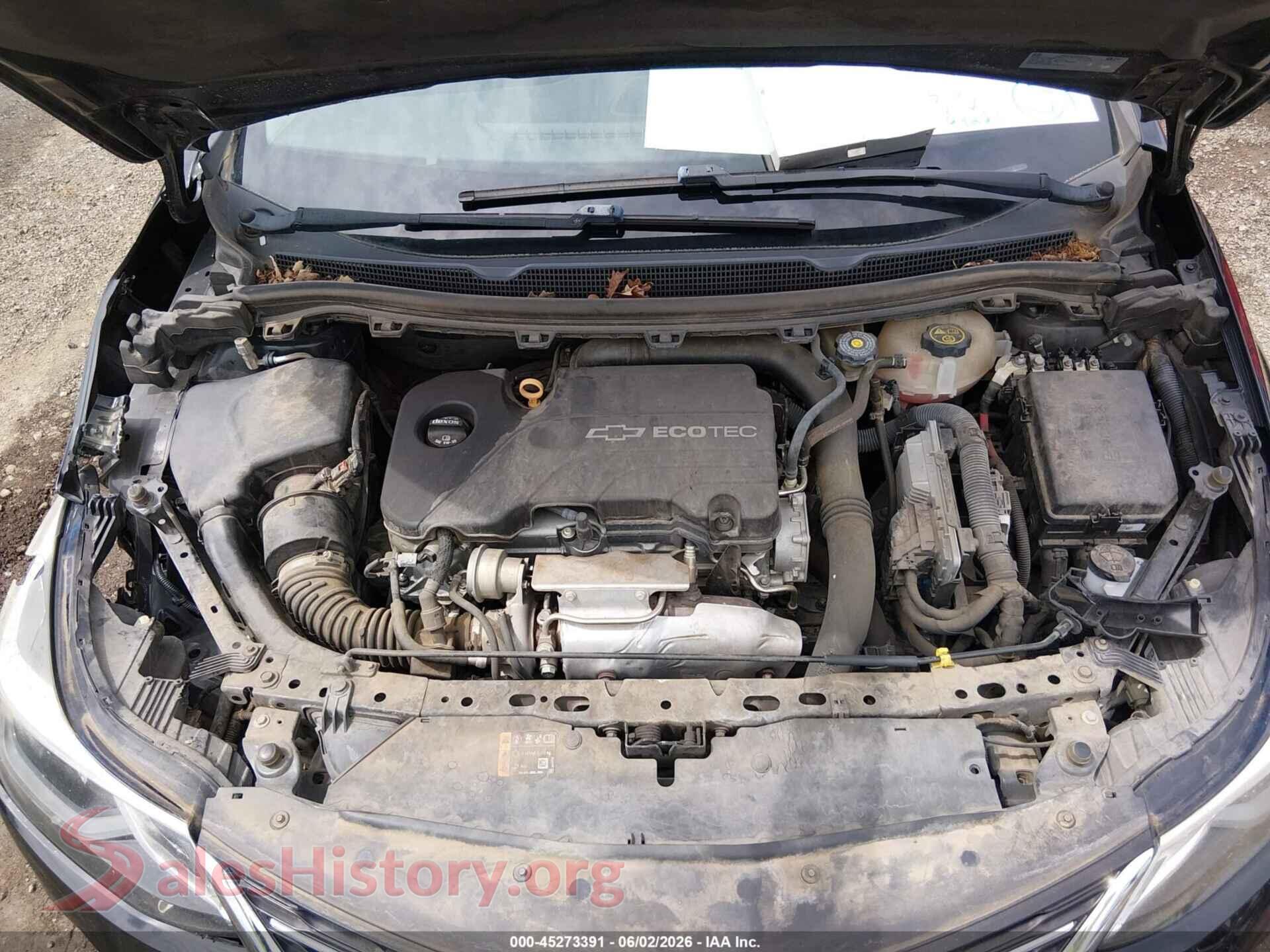 2017 CHEVROLET CRUZE VIN 1G1BF5SM9H7236422, interior dashboard