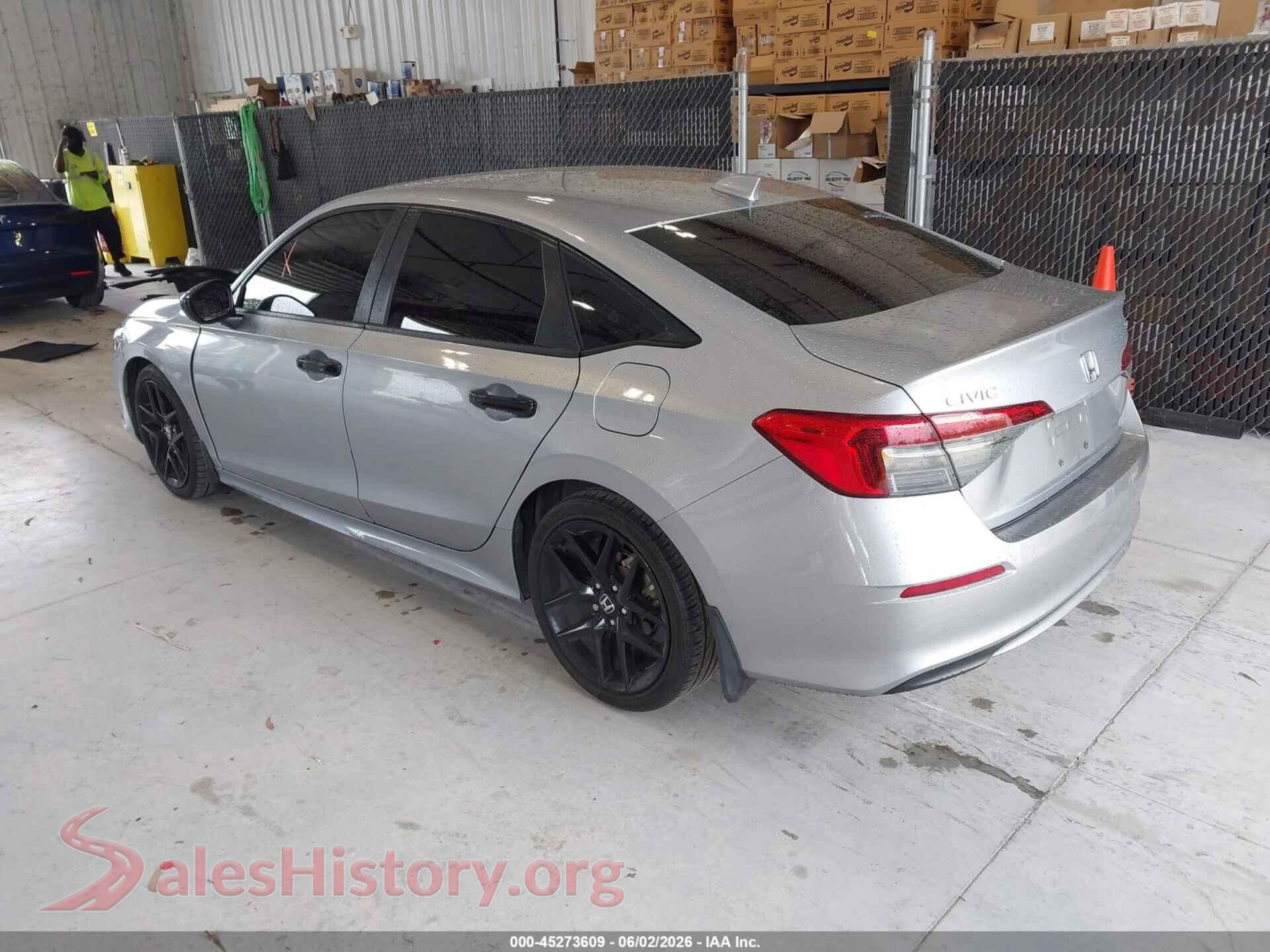 2022 HONDA CIVIC VIN 2HGFE2F58NH594402, driver side view
