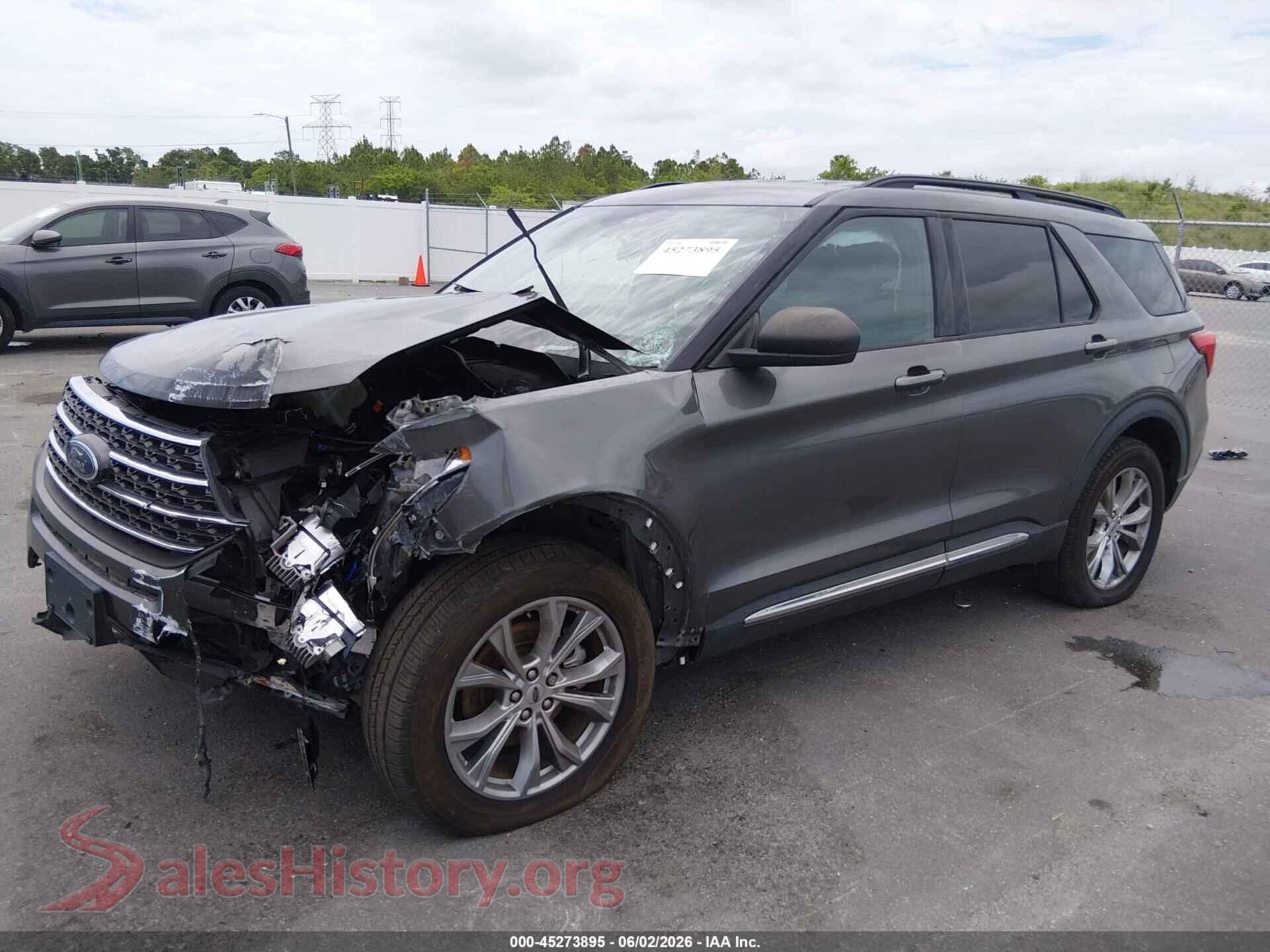 2020 FORD EXPLORER VIN 1FMSK7DH2LGB35306, front view