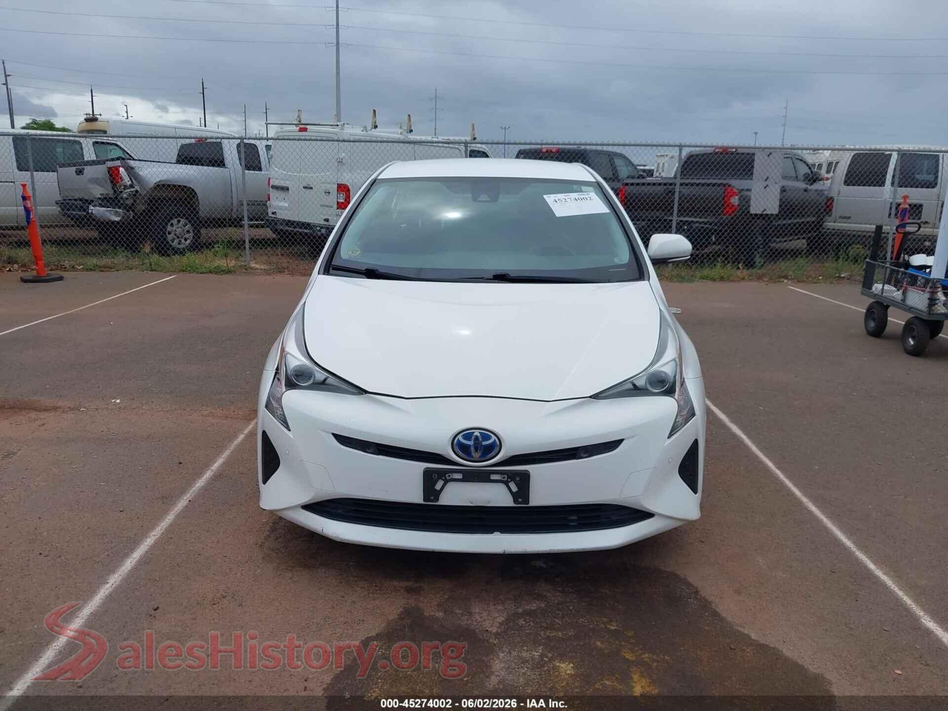 2018 TOYOTA PRIUS VIN JTDKBRFU6J3081376, damage close-up