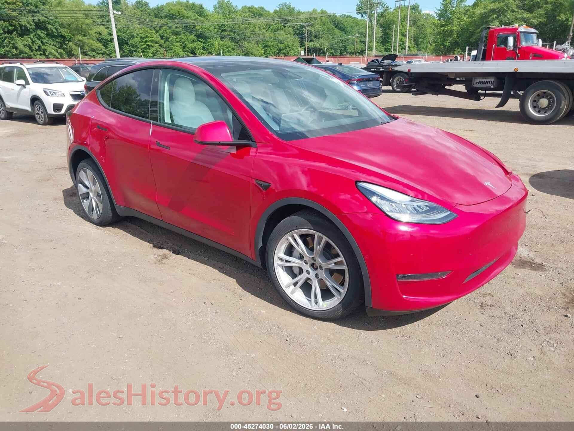 7SAYGDEE5NF419757 2022 TESLA MODEL Y