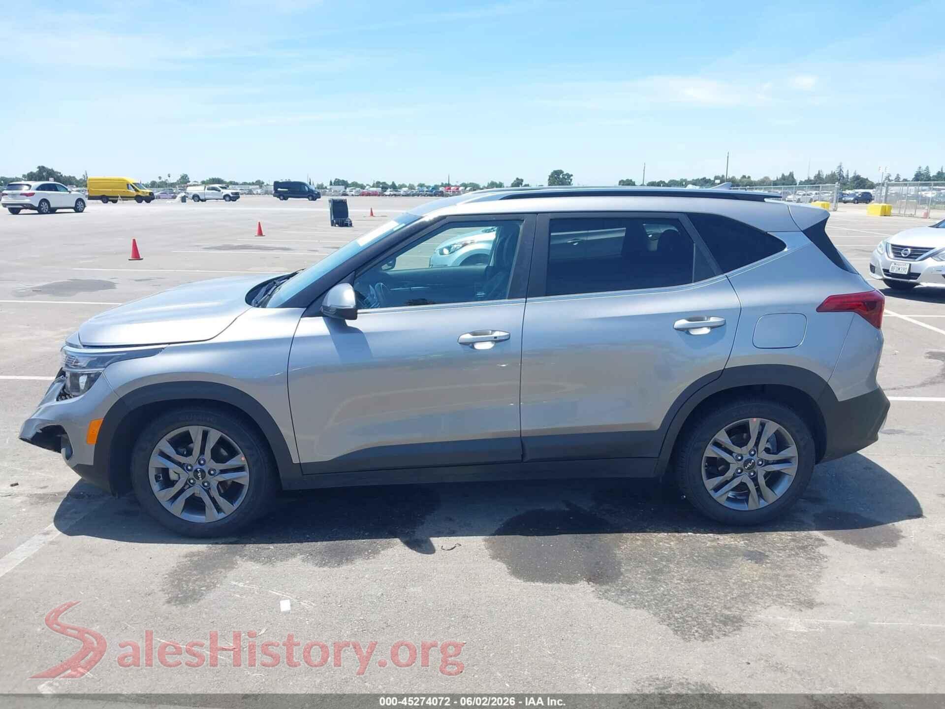 2022 KIA SELTOS VIN KNDEU2AA8N7238349, auction photo 14