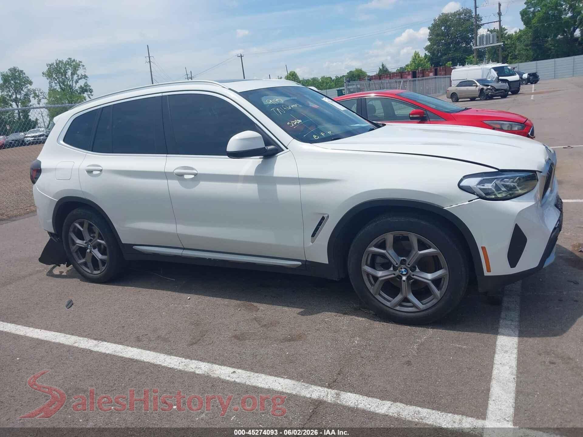 2023 BMW X3 VIN 5UX43DP06P9R87942, auction photo 13