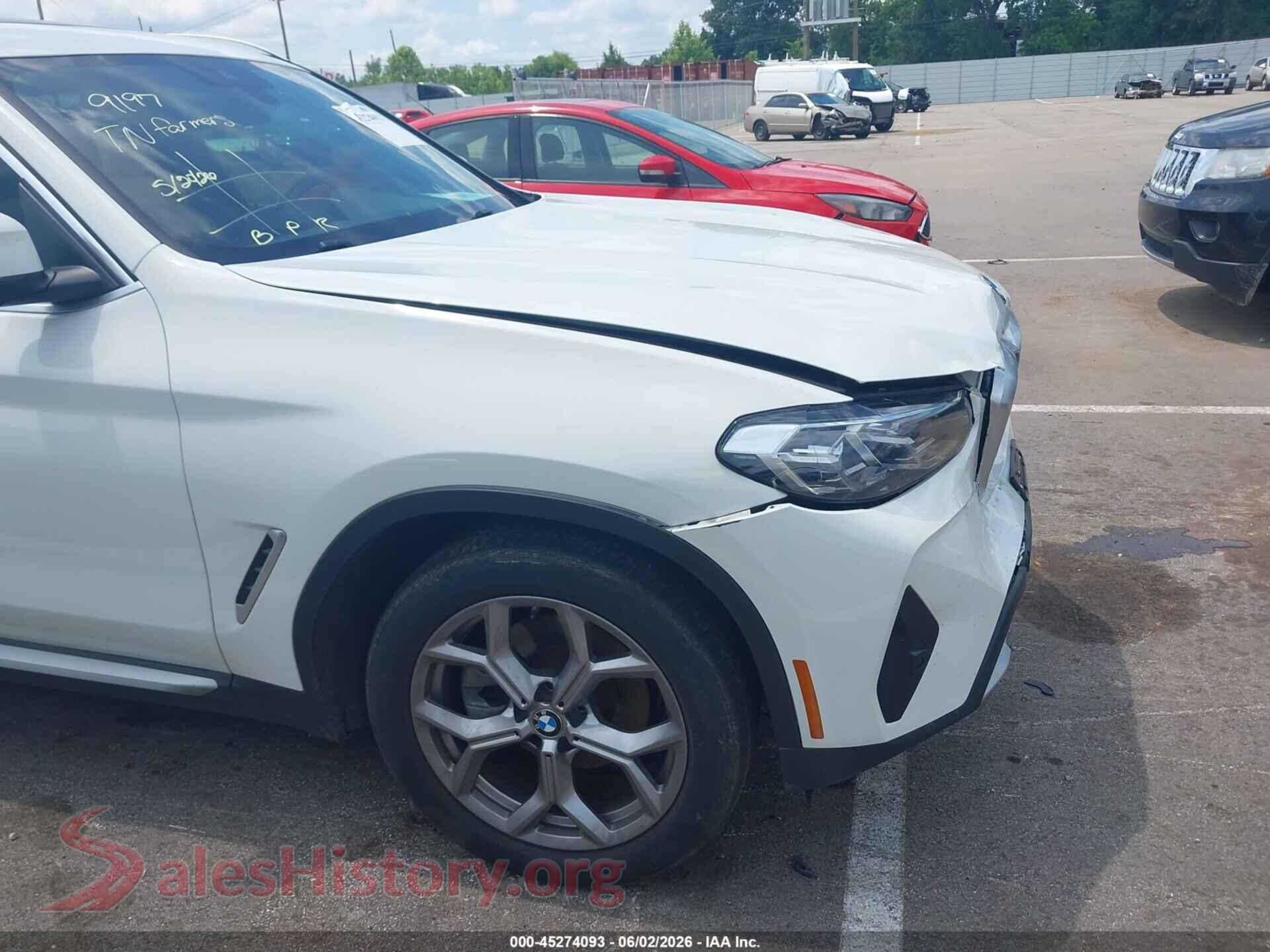 2023 BMW X3 VIN 5UX43DP06P9R87942, auction photo 17