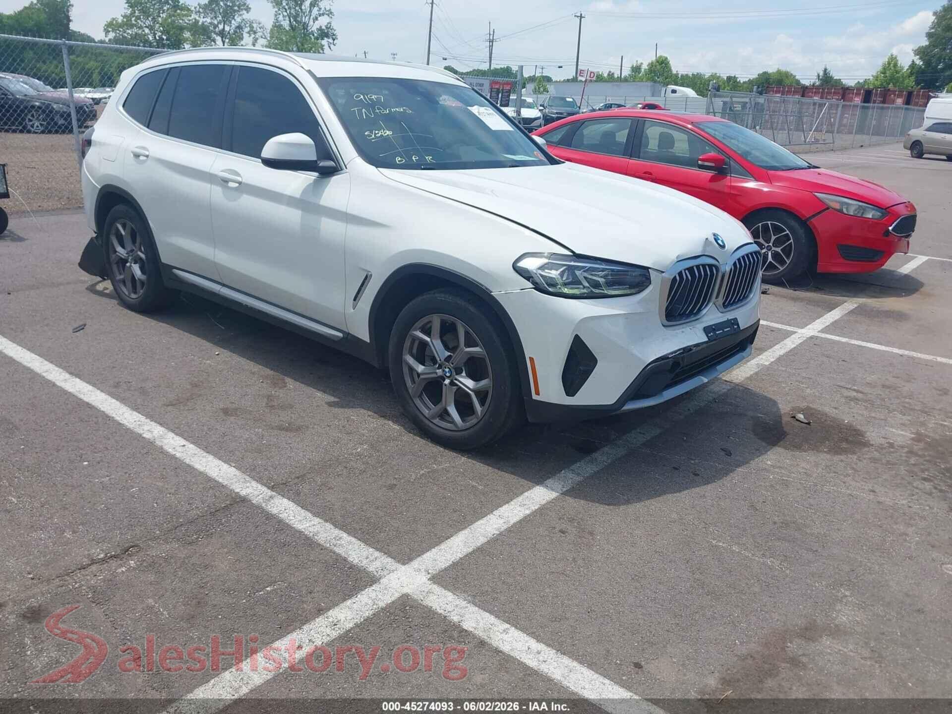 2023 BMW X3 VIN 5UX43DP06P9R87942, auction photo