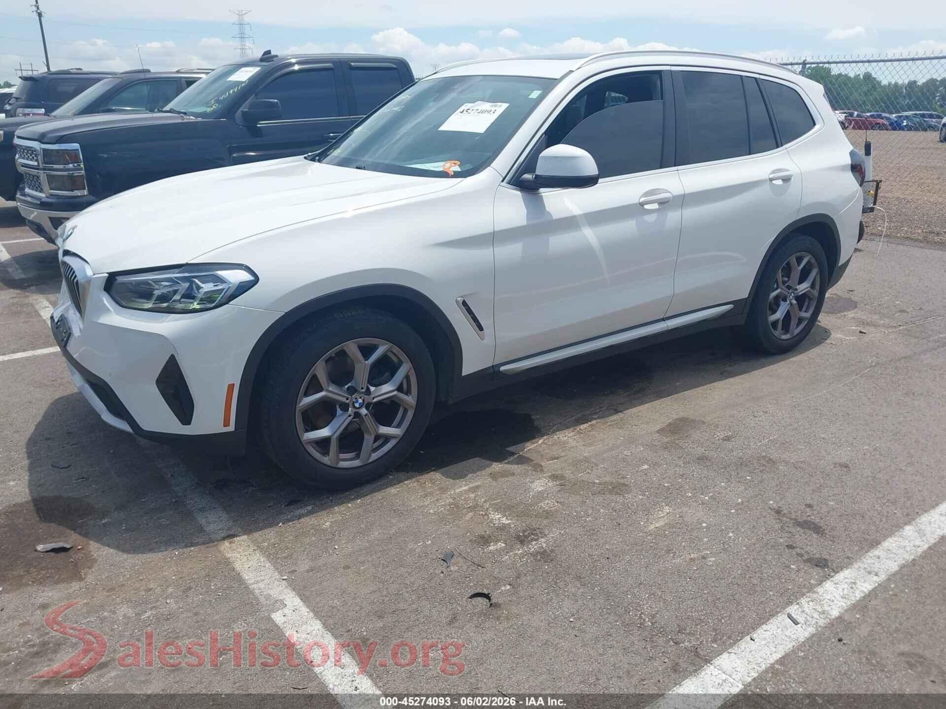 2023 BMW X3 VIN 5UX43DP06P9R87942, front view